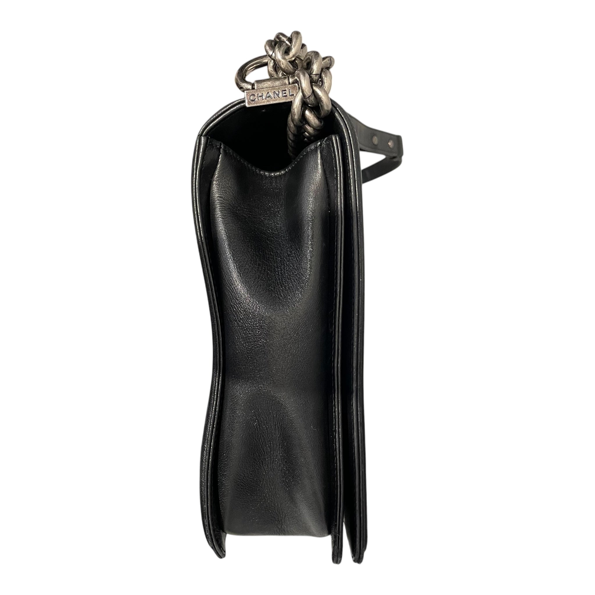 CHANEL/Cross Body Bag/Leather/BLK/QUILTED CALFSKIN view 8