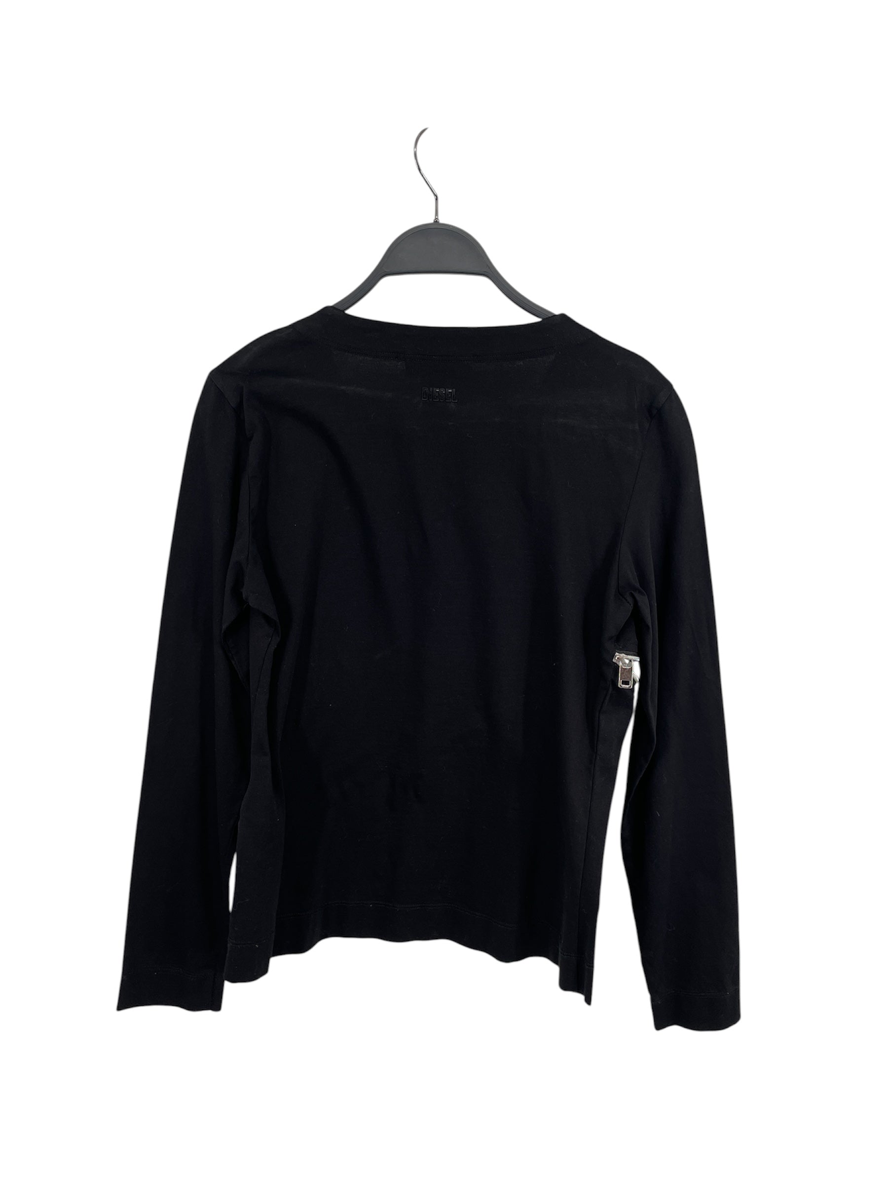 DIESEL/T-Shirt/S/Cotton/BLK/Zipper view 2