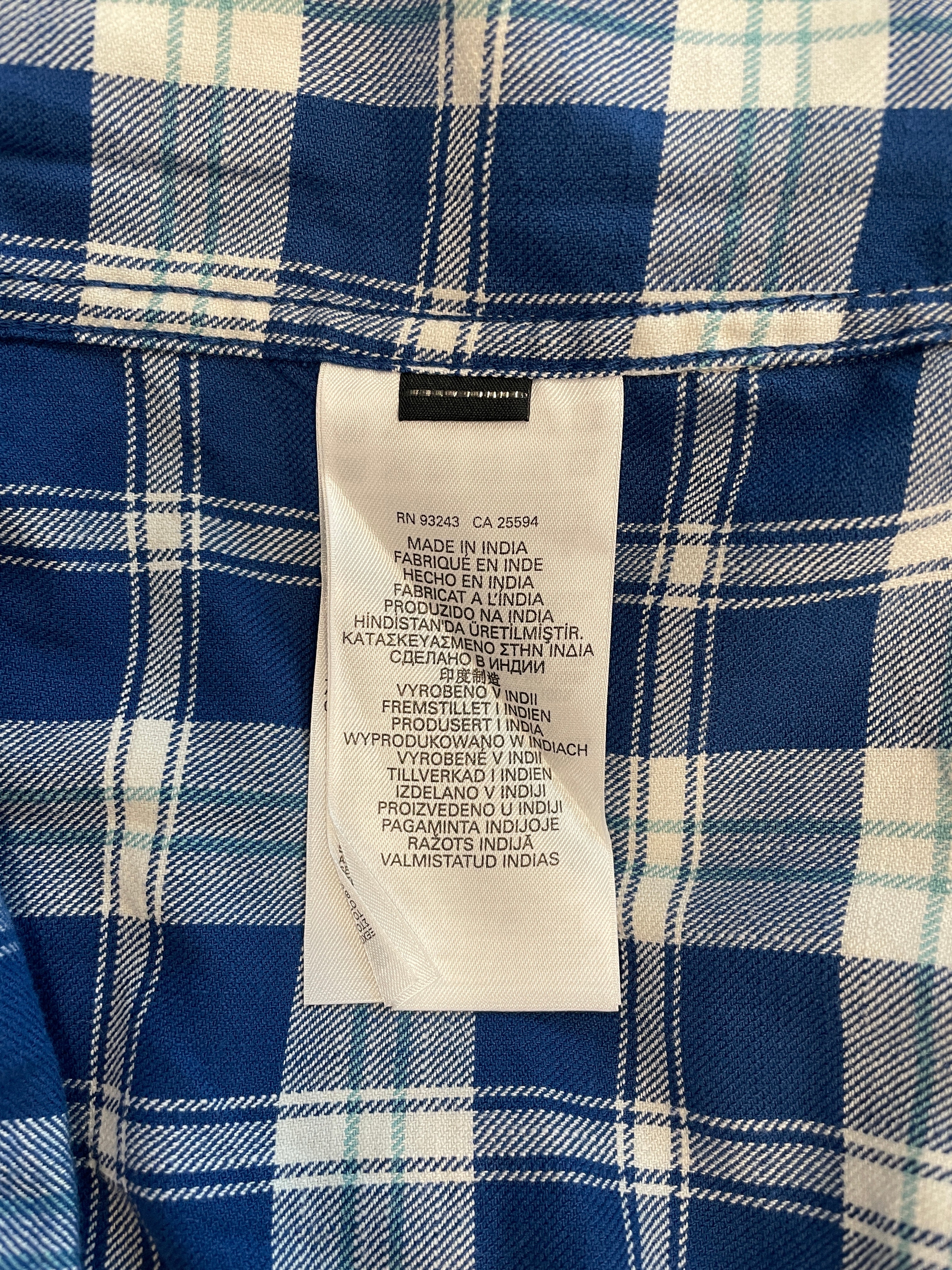 DIESEL/Flannel Shirt/50/Cotton/BLU/Plaid/S-UMBE-CHECK-NW view 6