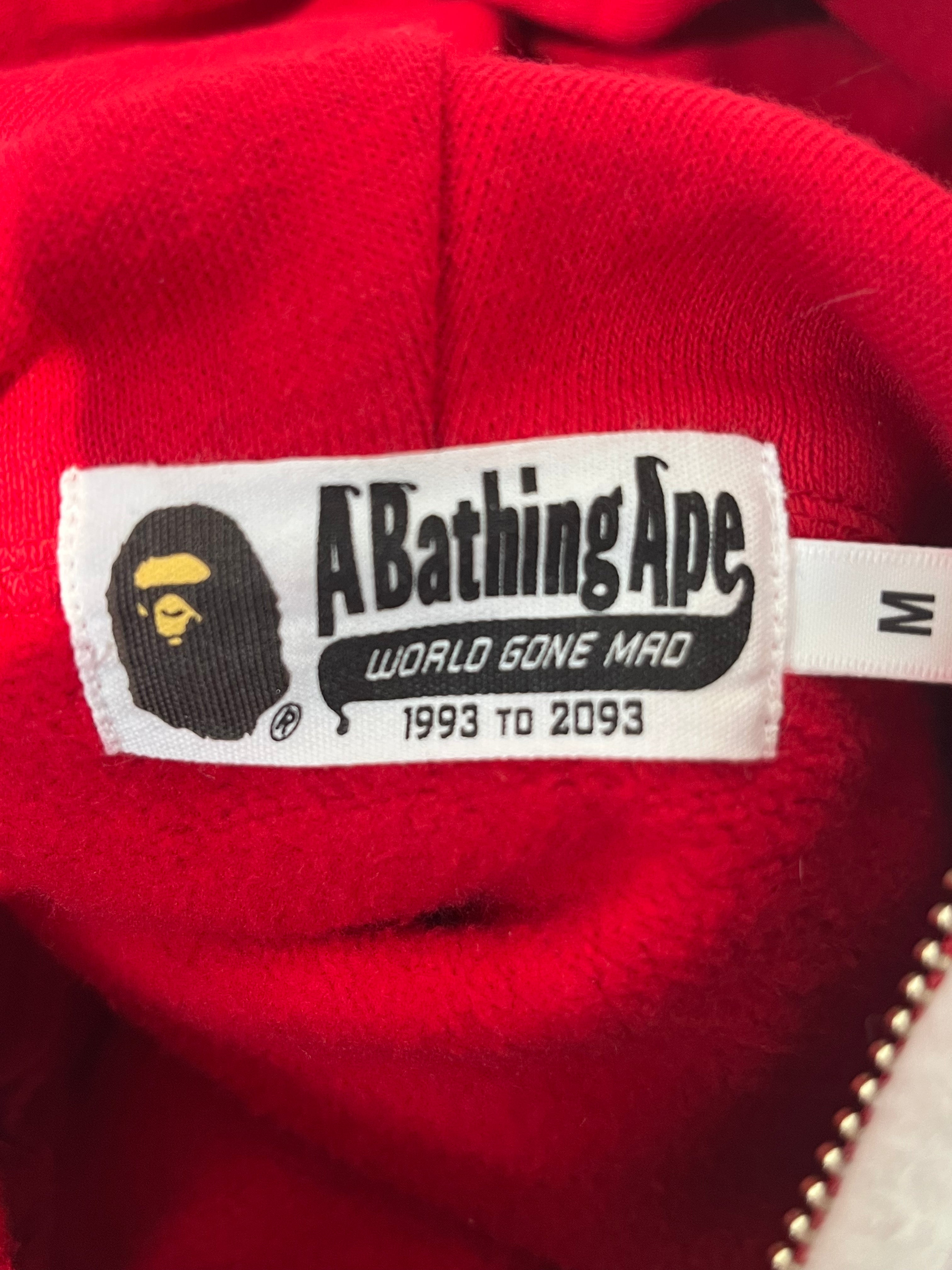 A BATHING APE/Hoodie/M/Graphic/Cotton/RED/ view 3