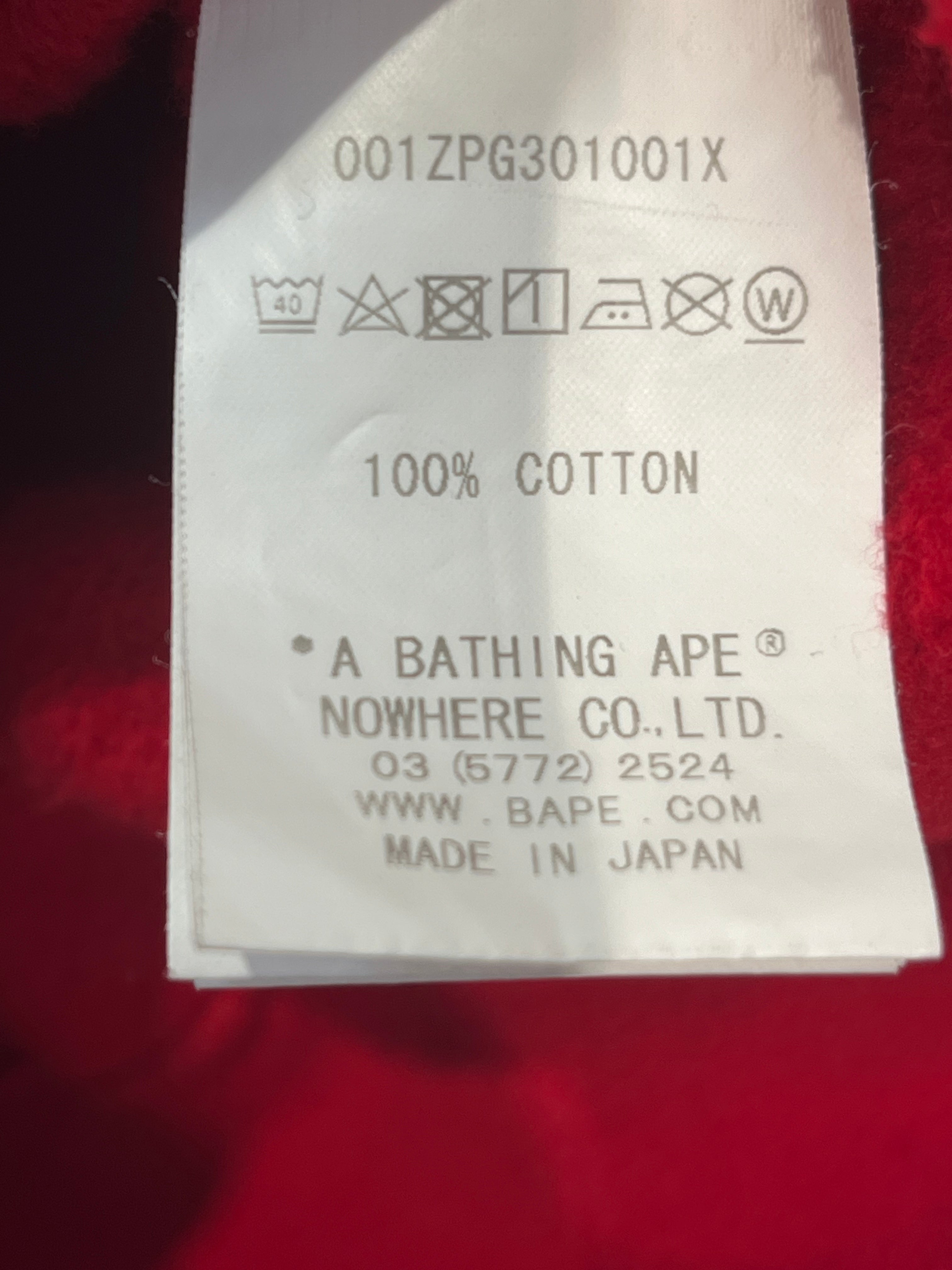 A BATHING APE/Hoodie/M/Graphic/Cotton/RED/ view 4