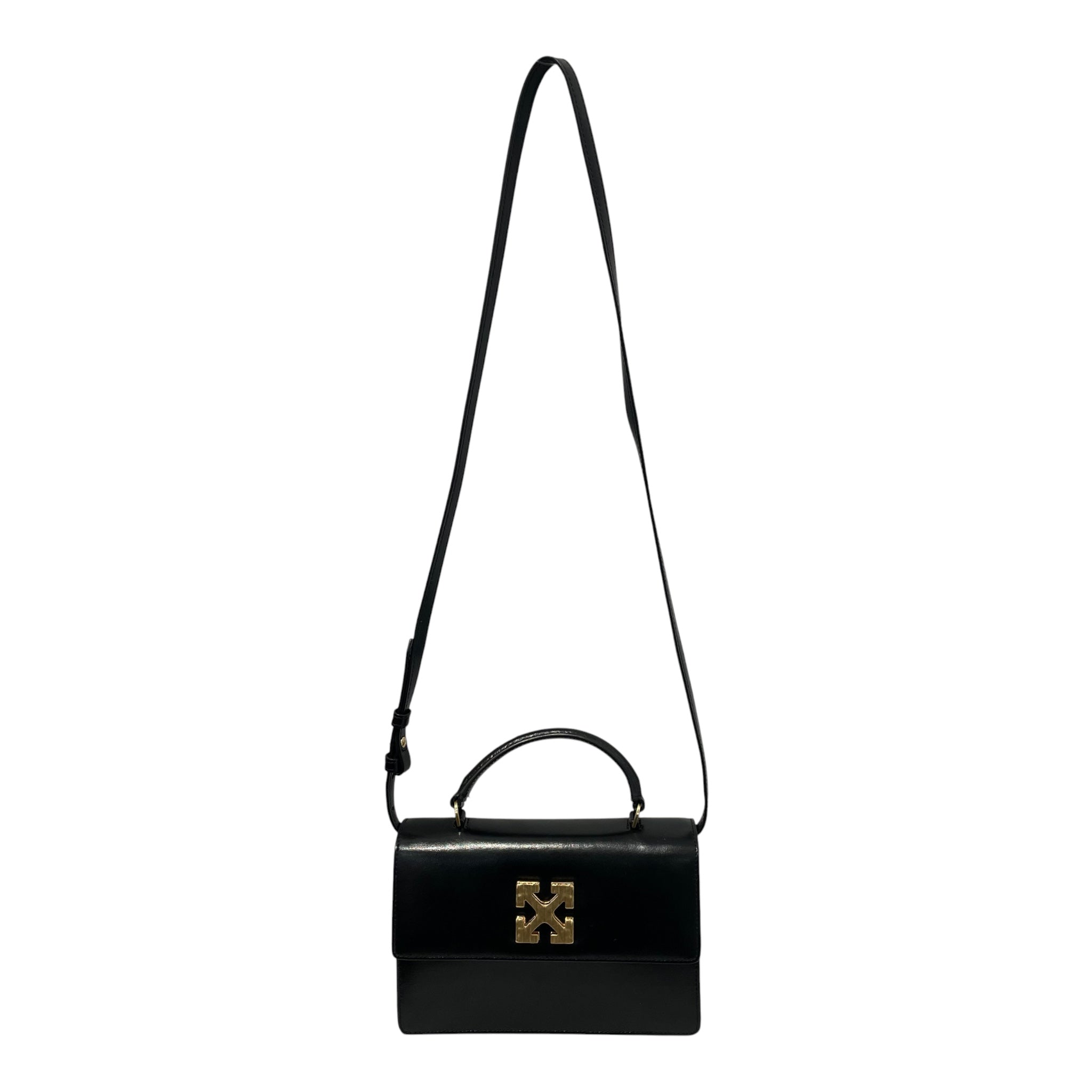 OFF-WHITE/Cross Body Bag/Leather/BLK/JITNEY 1.4 TOP HANDLE BAG view 1
