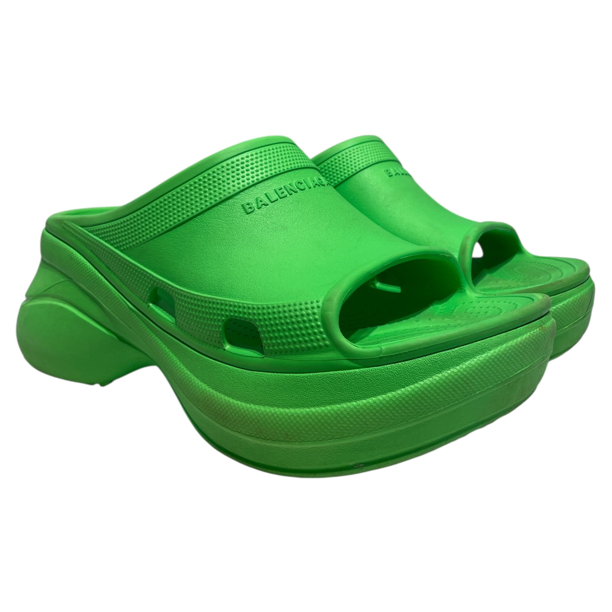 BALENCIAGA/Shoes/EU 44/GRN/Straight Tip/Balenciaga Pool side Crocs view 1