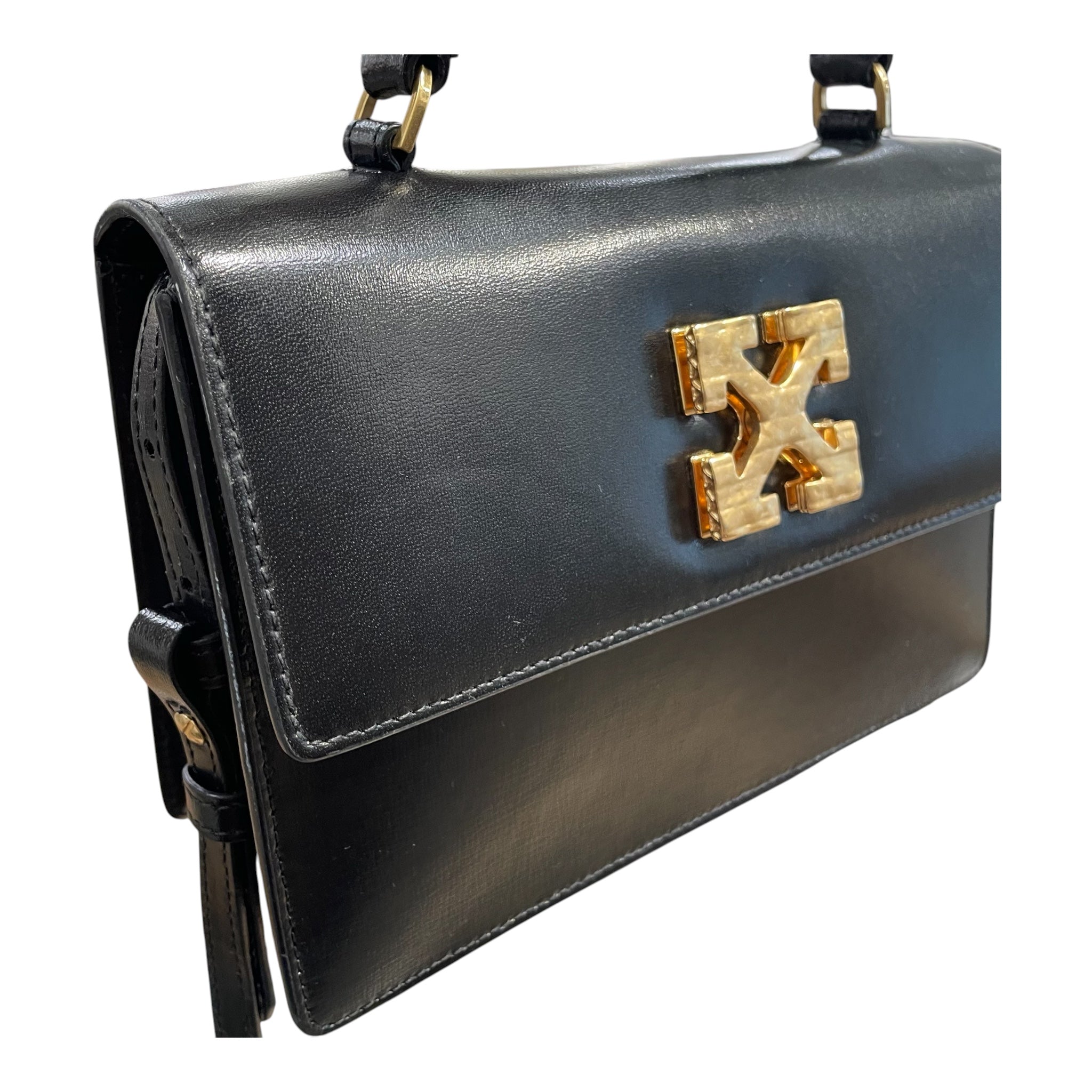 OFF-WHITE/Cross Body Bag/Leather/BLK/JITNEY 1.4 TOP HANDLE BAG view 6
