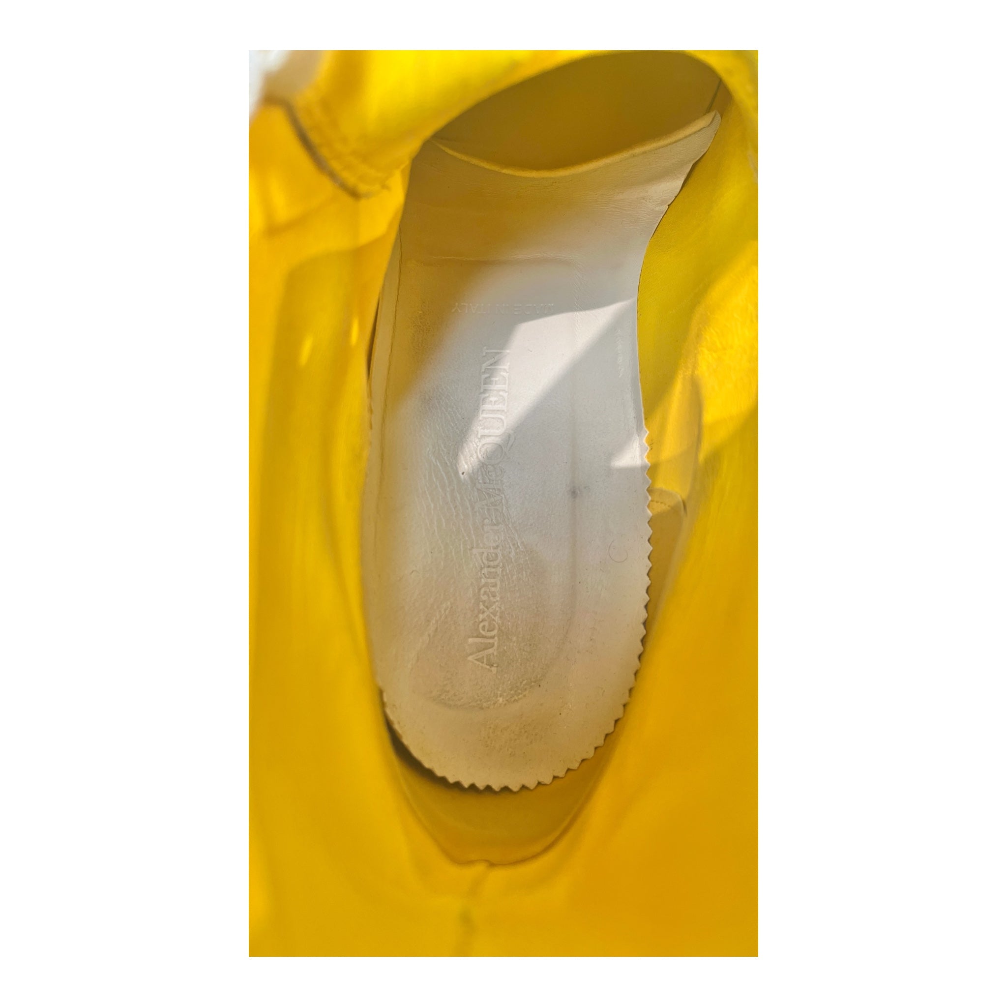 Alexander McQueen/Hi-Sneakers/EU 42.5/Leather/YEL/high view 3