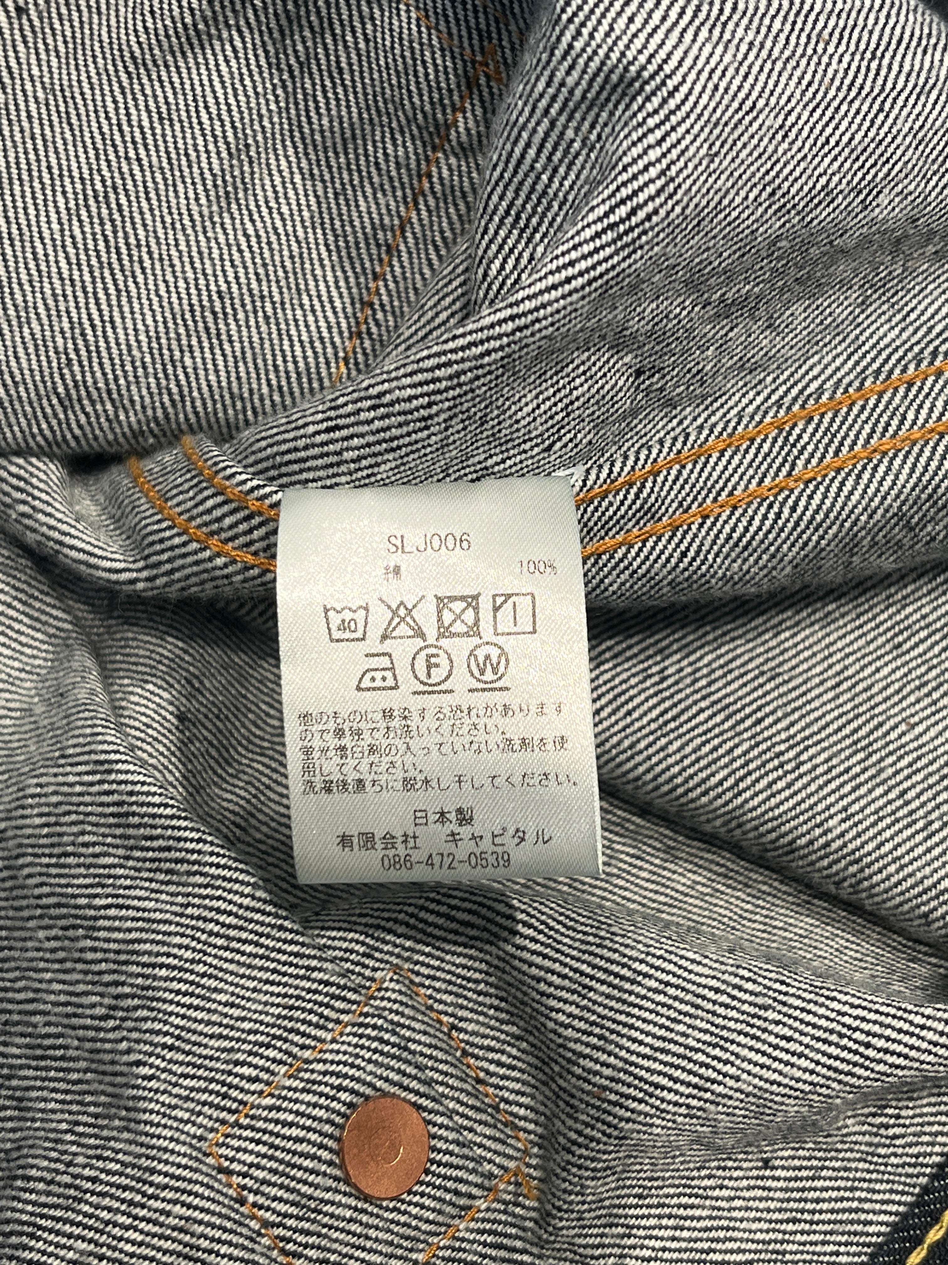 KAPITAL/Straight Pants/30/Denim/IDG/5P Monkey Cisco No. 9+S Doro view 4