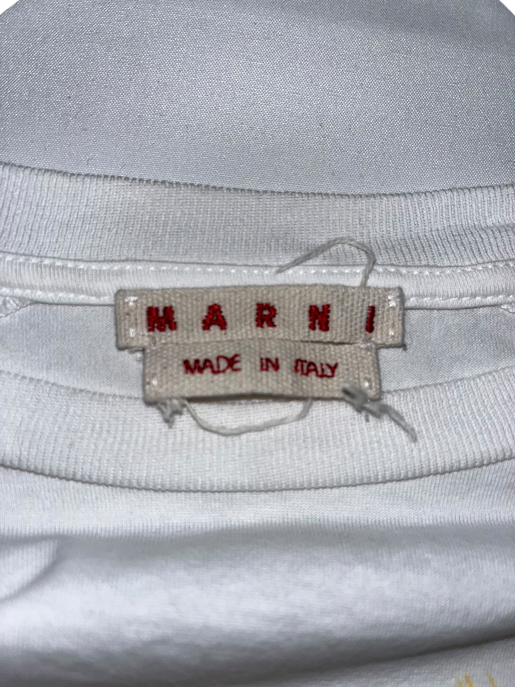 MARNI/LS T-Shirt/M/Cotton/WHT/LILLY WHITE view 3