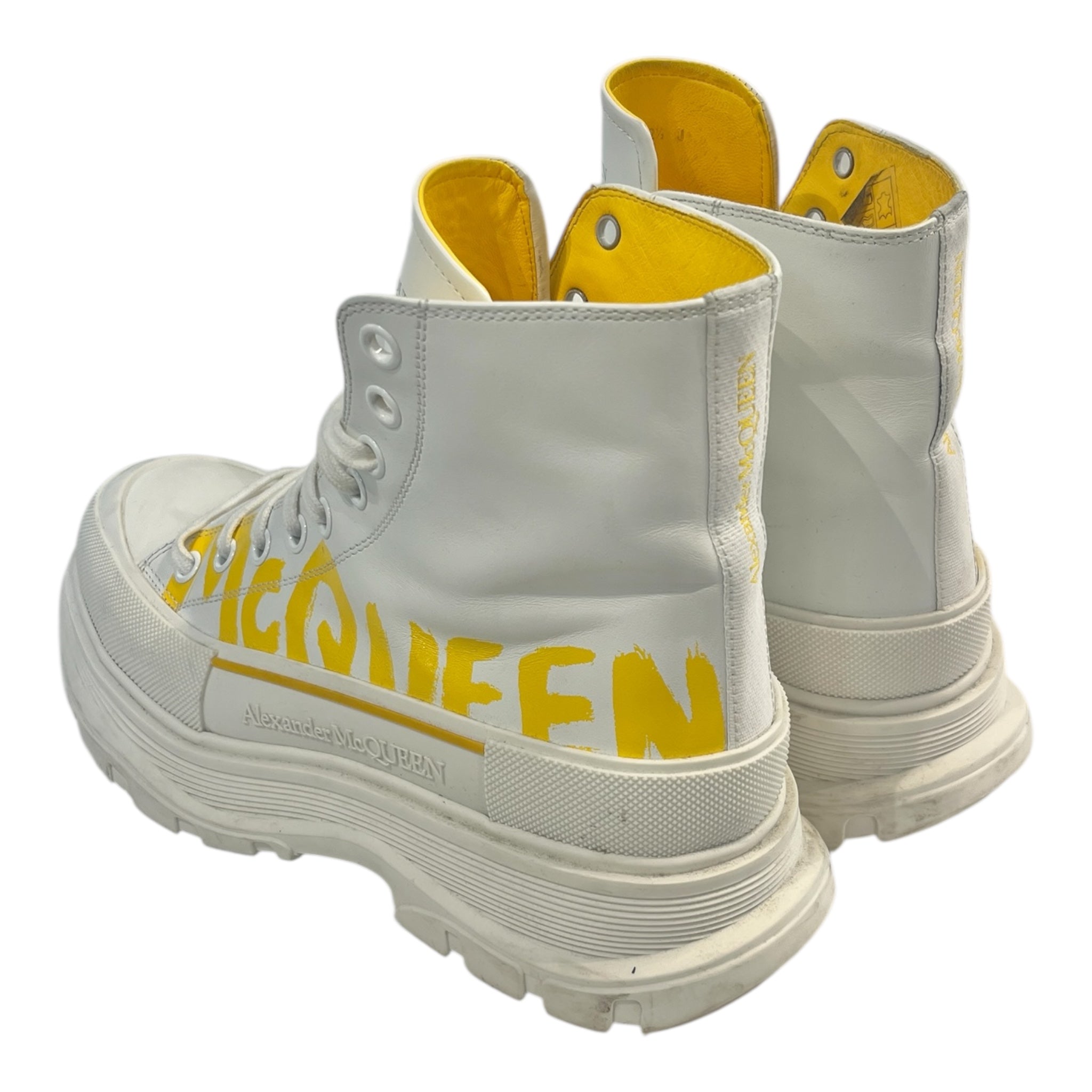 Alexander McQueen/Hi-Sneakers/EU 42.5/Leather/YEL/high view 2