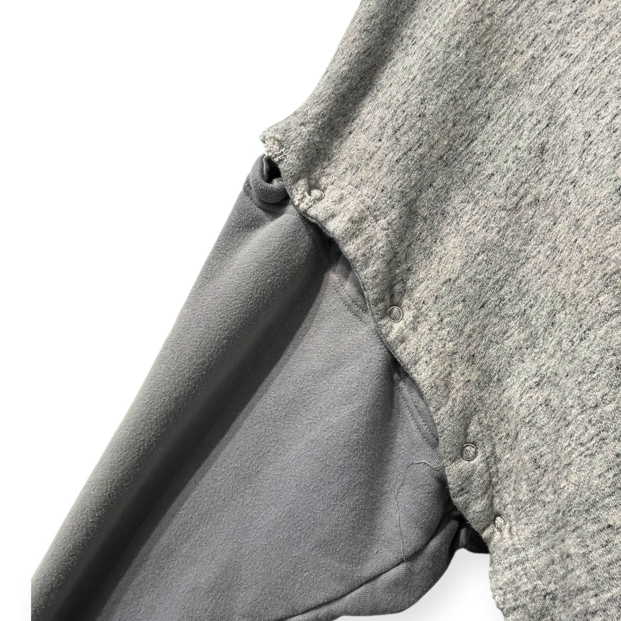 MIHARA YASUHIRO/Hoodie/52/Cotton/GRY/DOCKING 1/4 ZIP HOODIE view 8