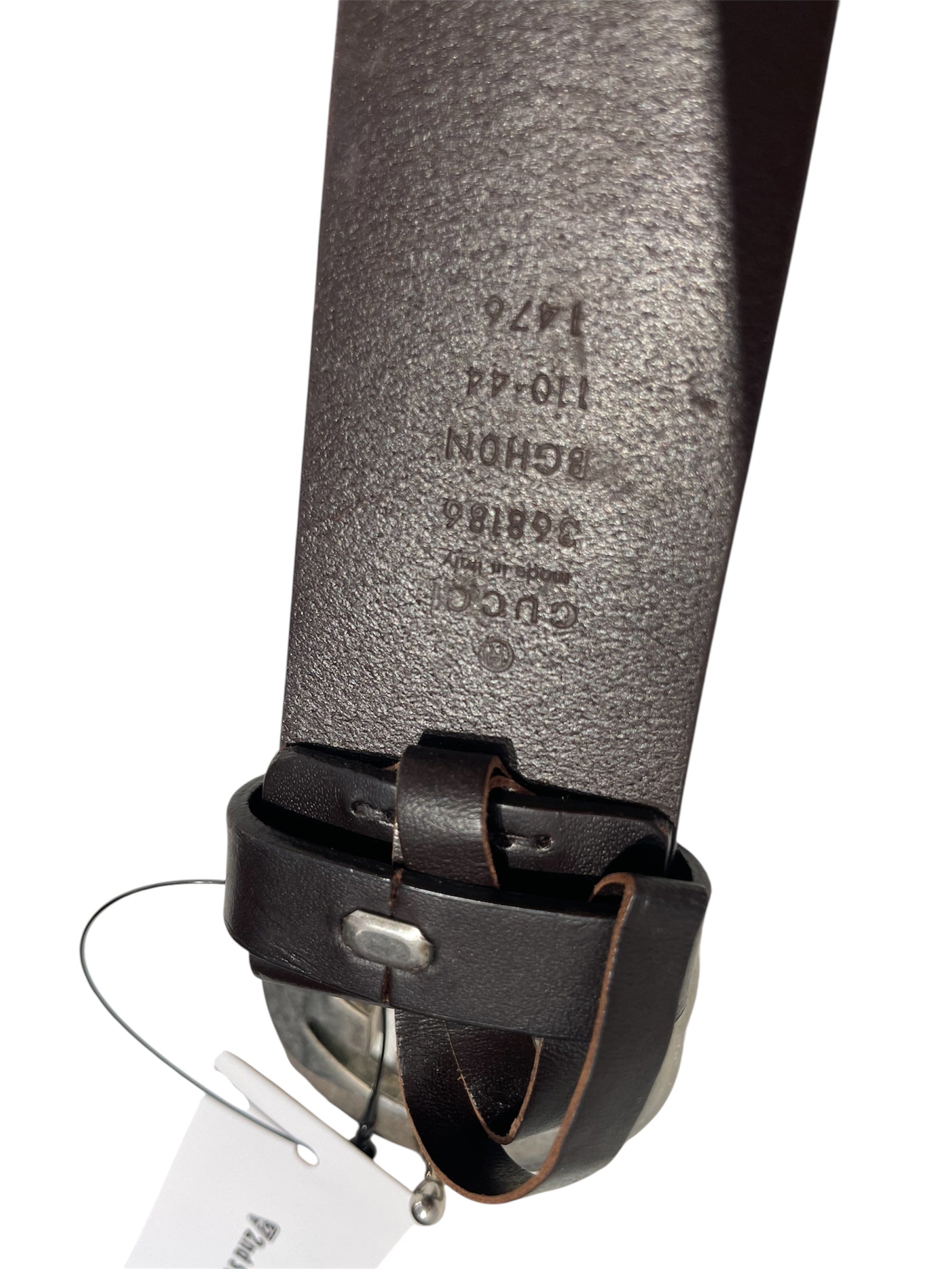 GUCCI/Belt/Leather/BRW/Dark Brown GG Belt view 3
