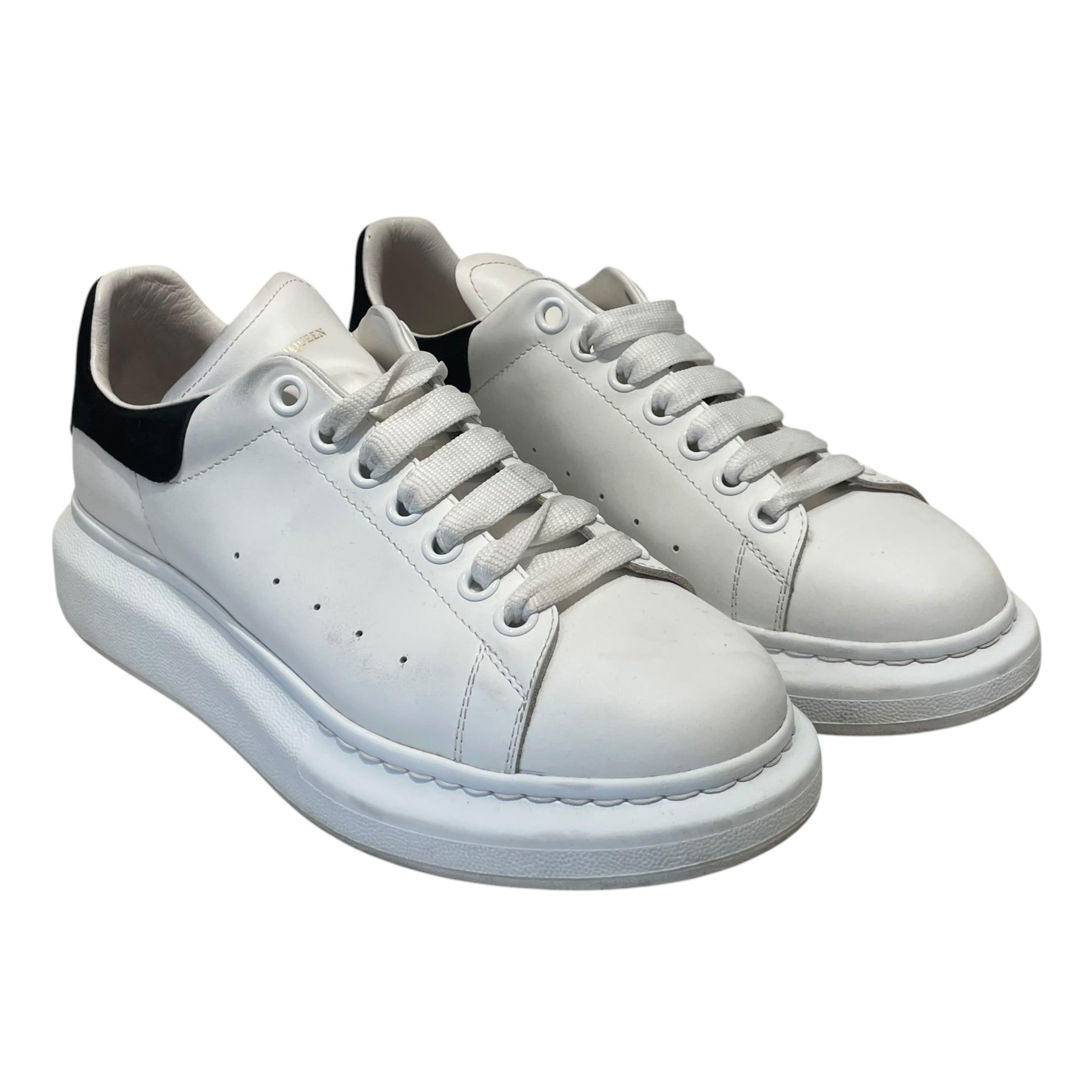 Alexander McQueen/Low-Sneakers/EU 40/Leather/WHT/OVERSZIED SUEDE HEEL view 1