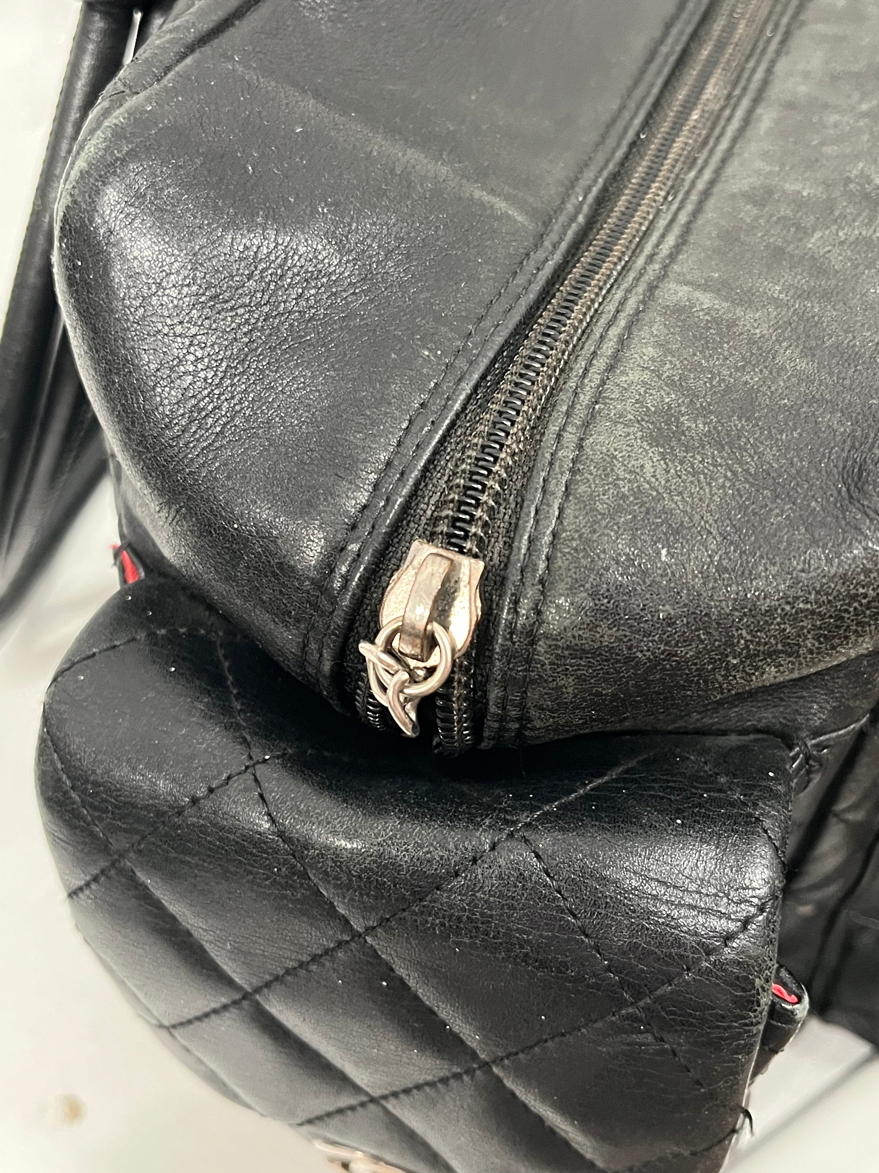 CHANEL/Hand Bag/Leather/BLK/CAMBON REPORTER LEATHER view 6