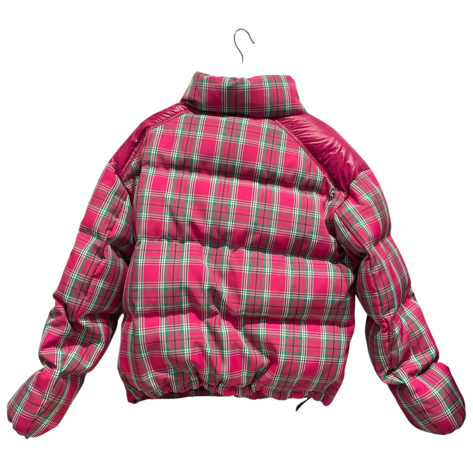 MONCLER/Puffer Coat/2/Plaid/PNK/Rhinestone Moncler Logo view 2