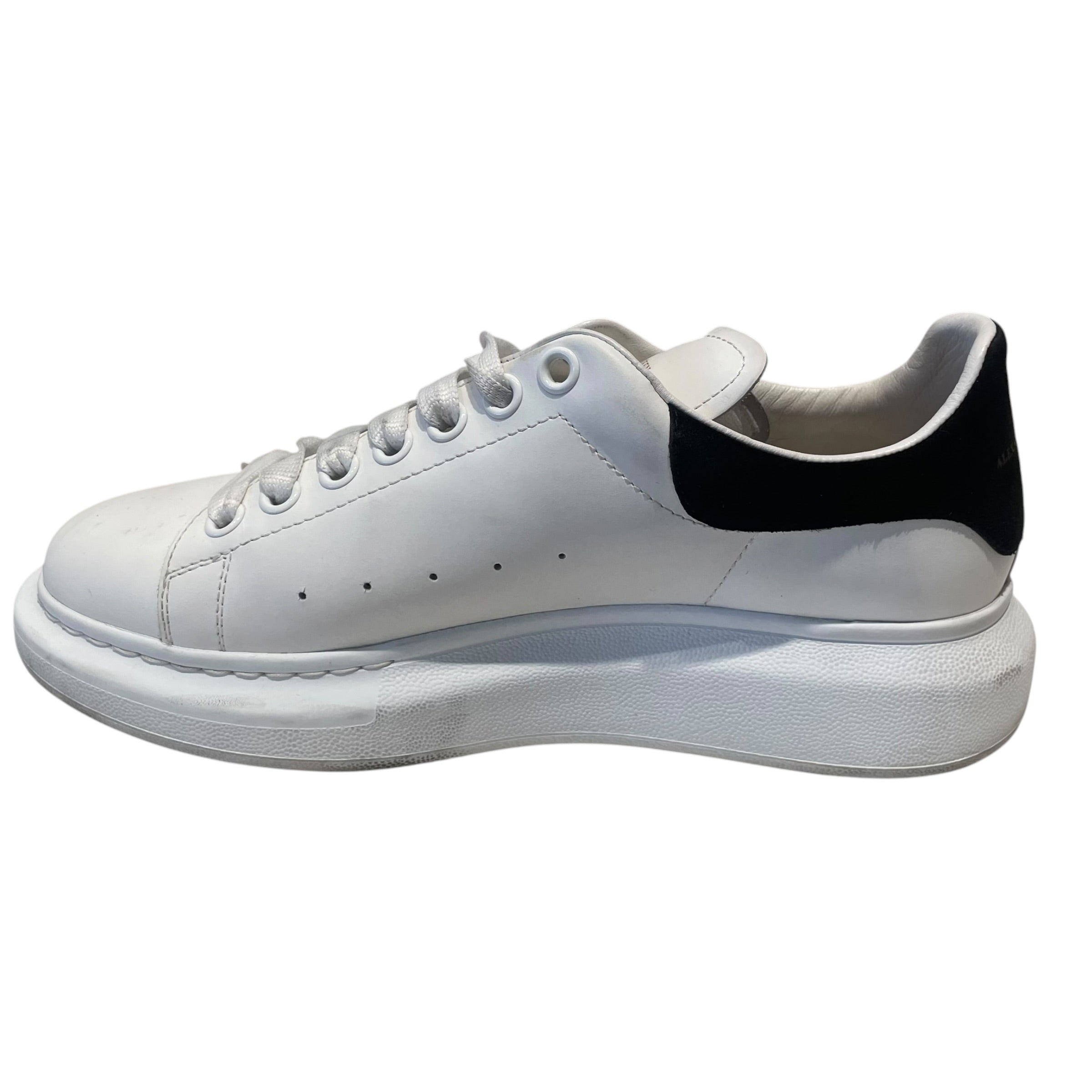 Alexander McQueen/Low-Sneakers/EU 40/Leather/WHT/OVERSZIED SUEDE HEEL view 4