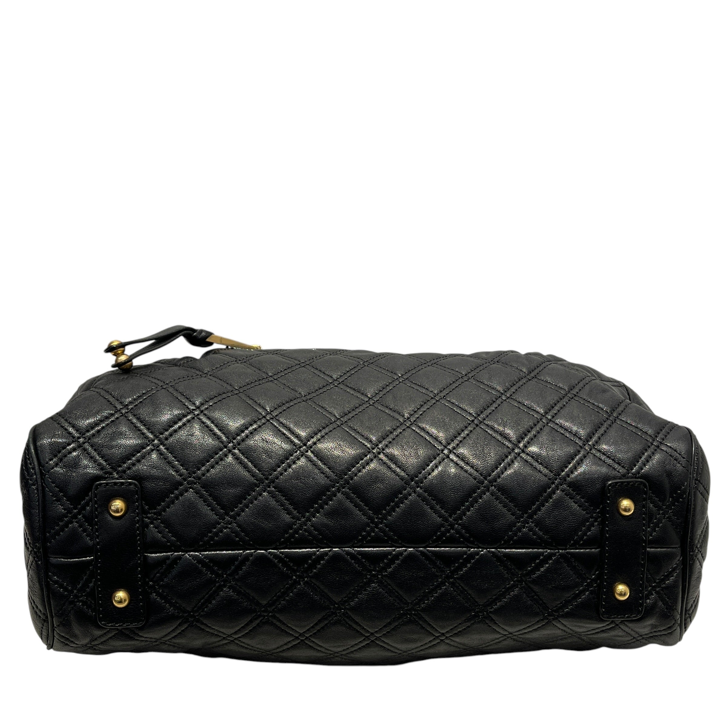 MARC JACOBS/Hand Bag/Leather/BLK/QUILTED/KISSLOCK/STAM BAG view 3