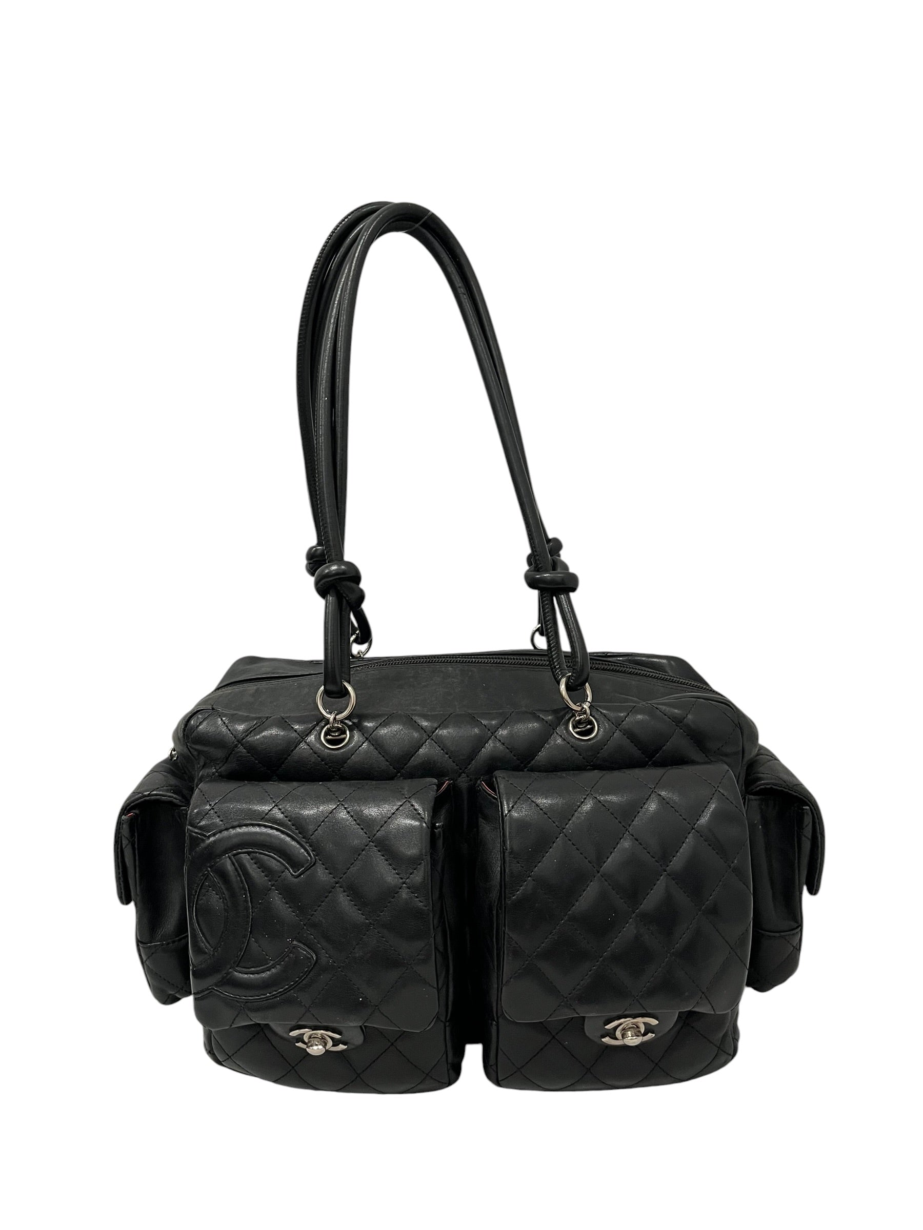 CHANEL/Hand Bag/Leather/BLK/CAMBON REPORTER LEATHER view 1