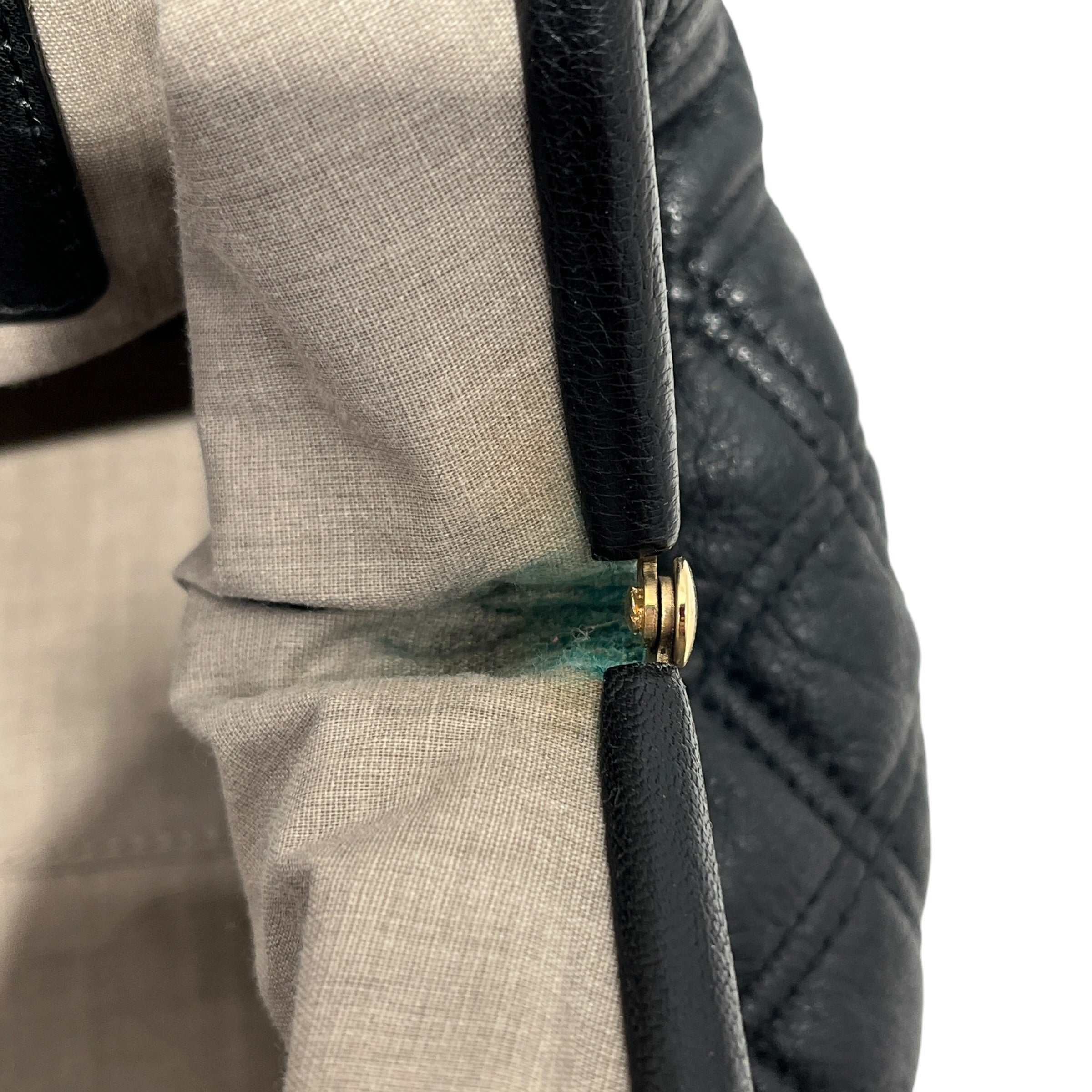 MARC JACOBS/Hand Bag/Leather/BLK/QUILTED/KISSLOCK/STAM BAG view 8