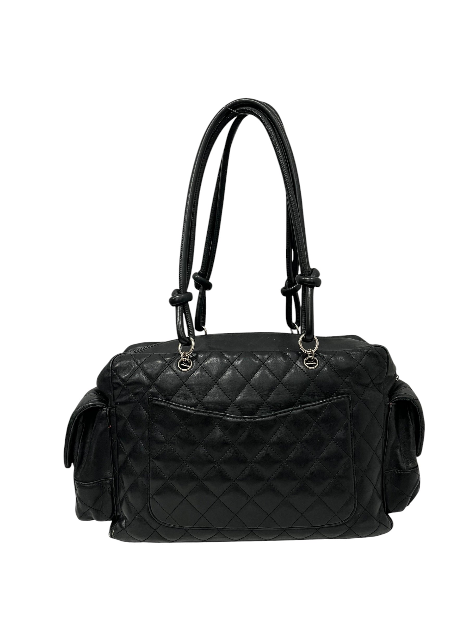CHANEL/Hand Bag/Leather/BLK/CAMBON REPORTER LEATHER view 2