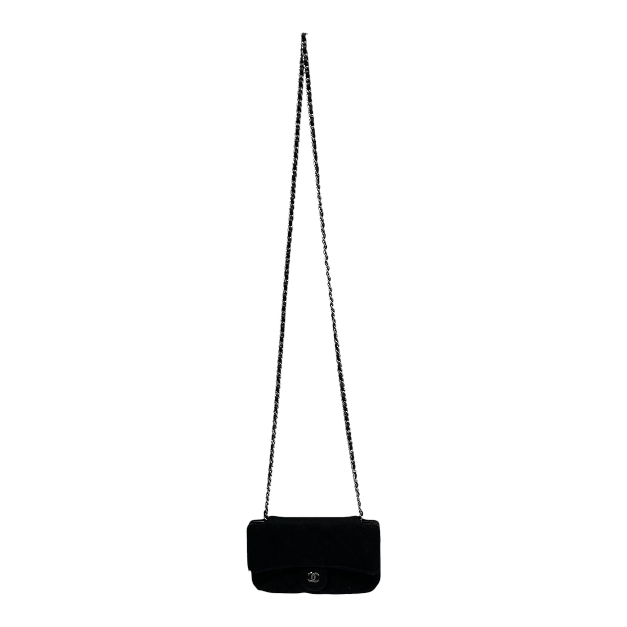 CHANEL/Cross Body Bag/Cotton/BLK/quilted cotton, 31752496 view 1