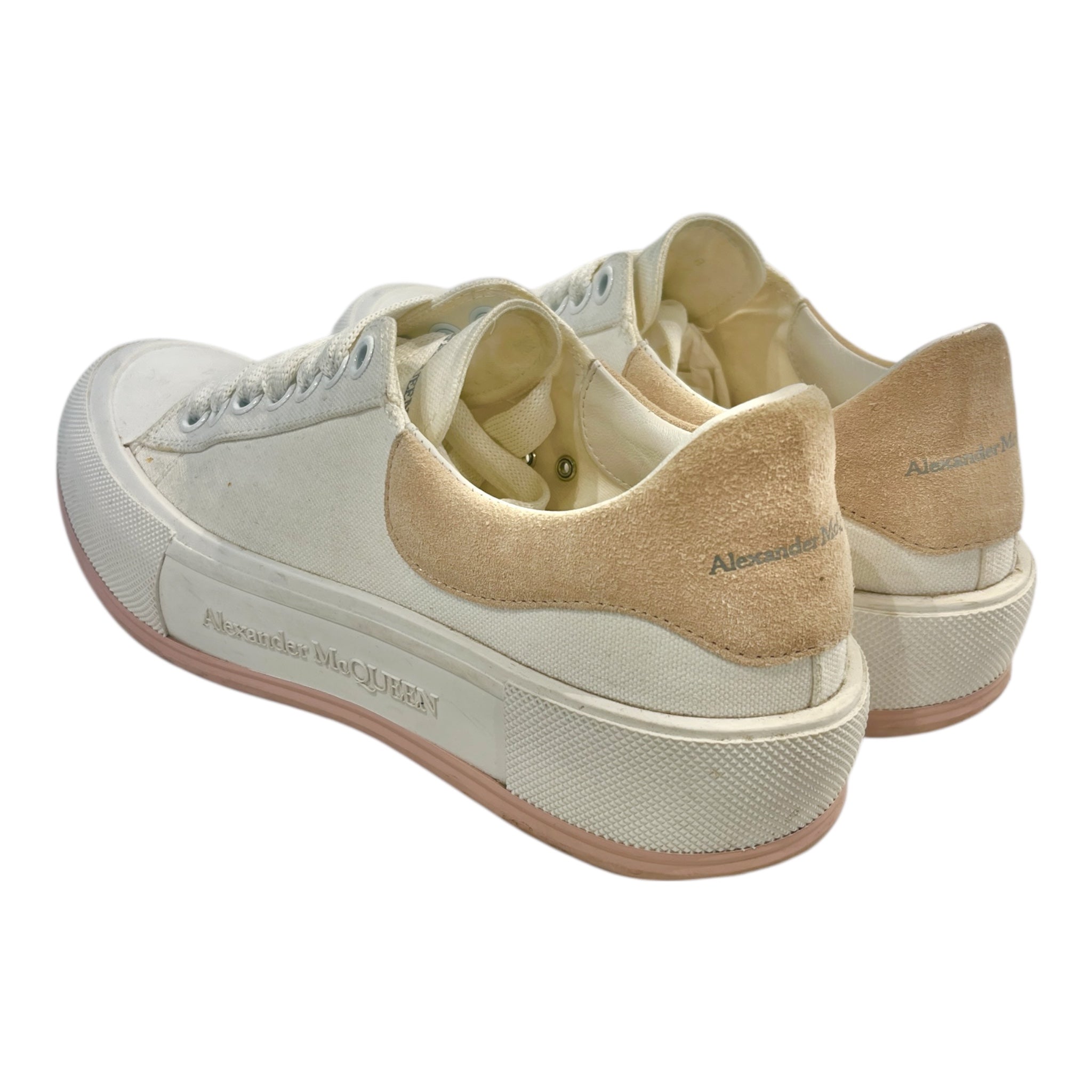 Alexander McQueen/Low-Sneakers/EU 42/WHT/Pink Sole view 2