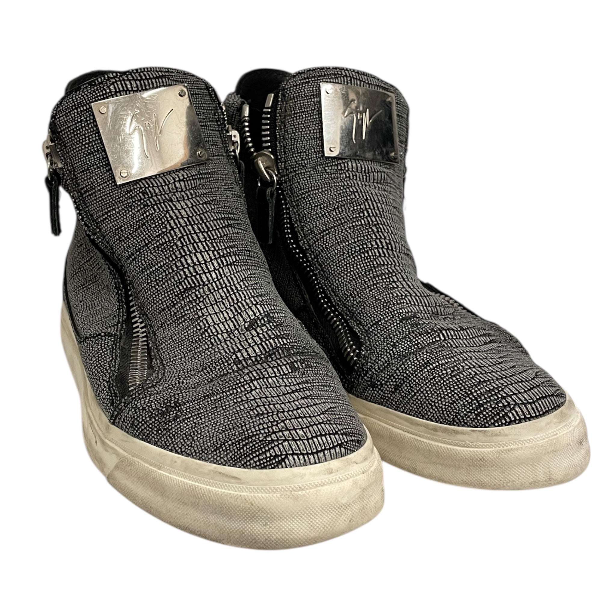 Giuseppe Zanotti/Hi-Sneakers/EU 37/Animal Pattern/SLV/silver reptile print view 1