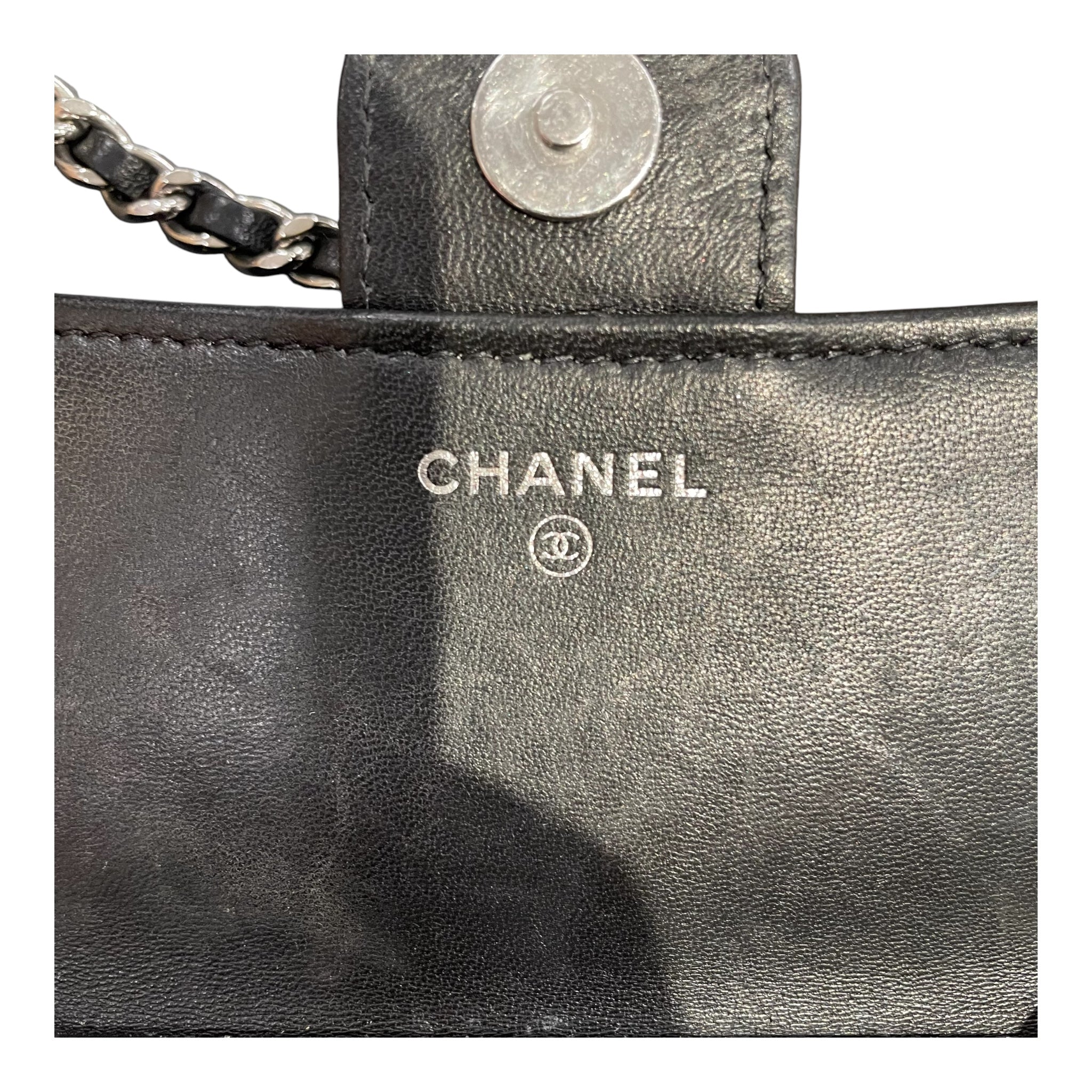 CHANEL/Cross Body Bag/Cotton/BLK/quilted cotton, 31752496 view 4