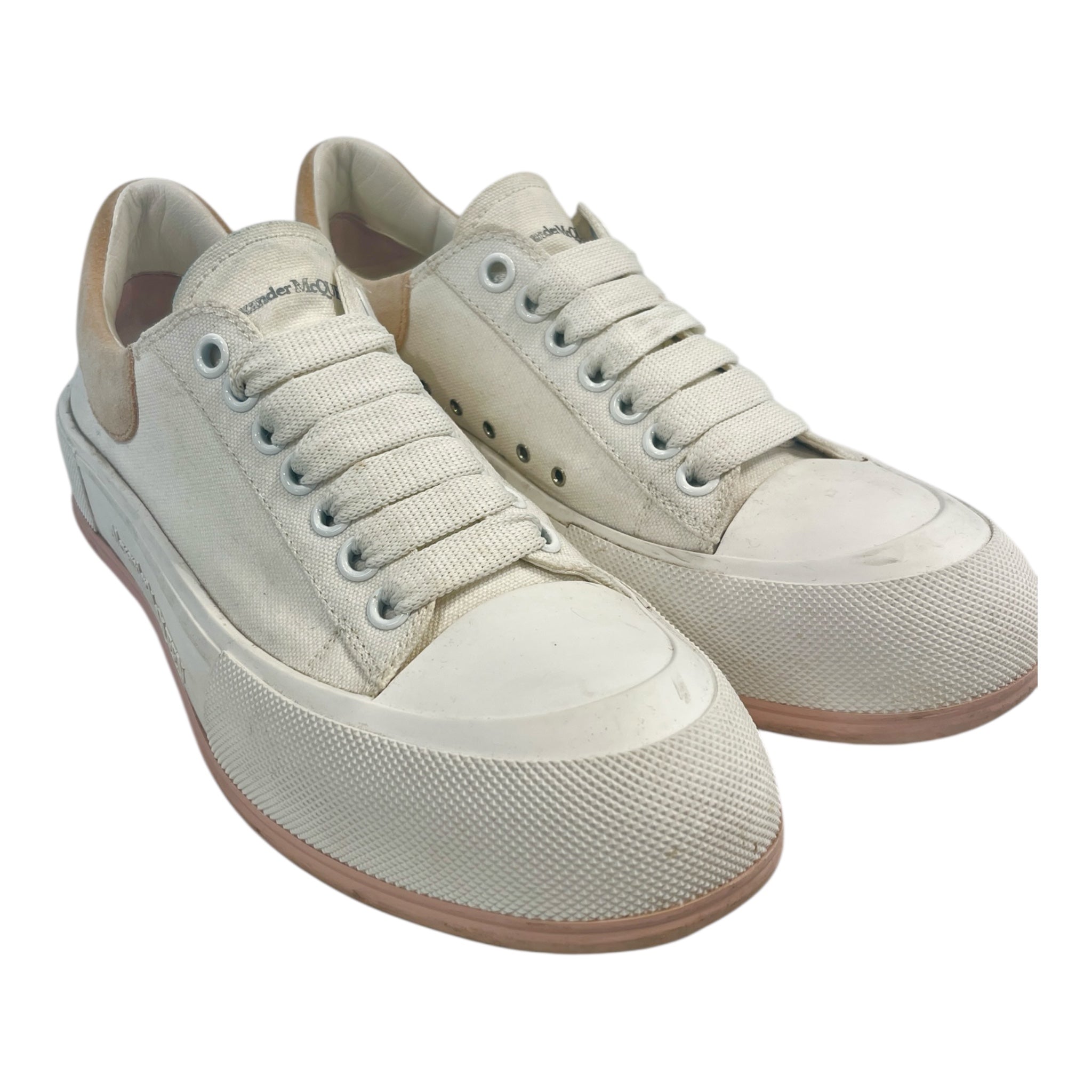 Alexander McQueen/Low-Sneakers/EU 42/WHT/Pink Sole view 1