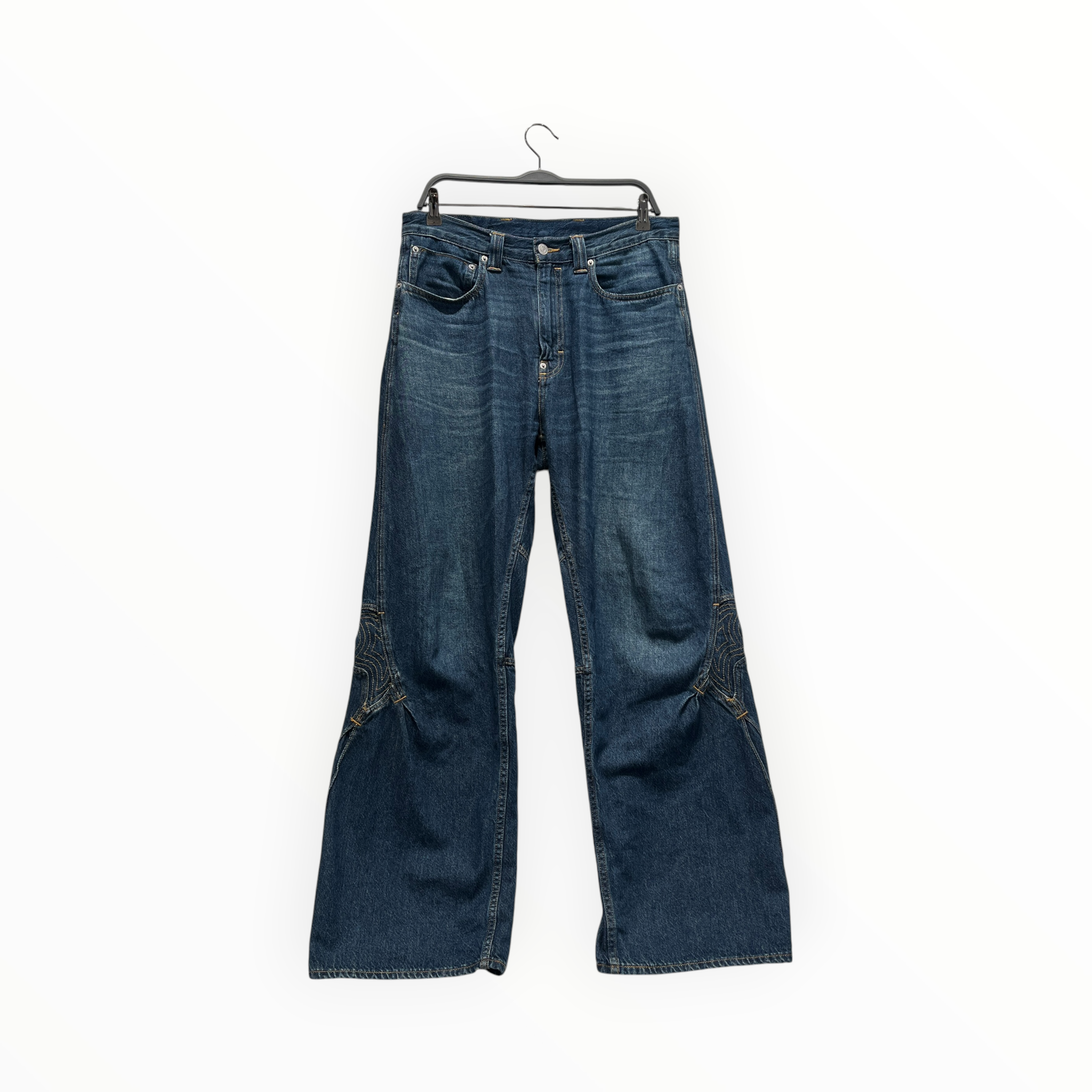 Levi's/Kiko Kostadinov/Pants/32/Denim/BLU/side knee embroidery view 1