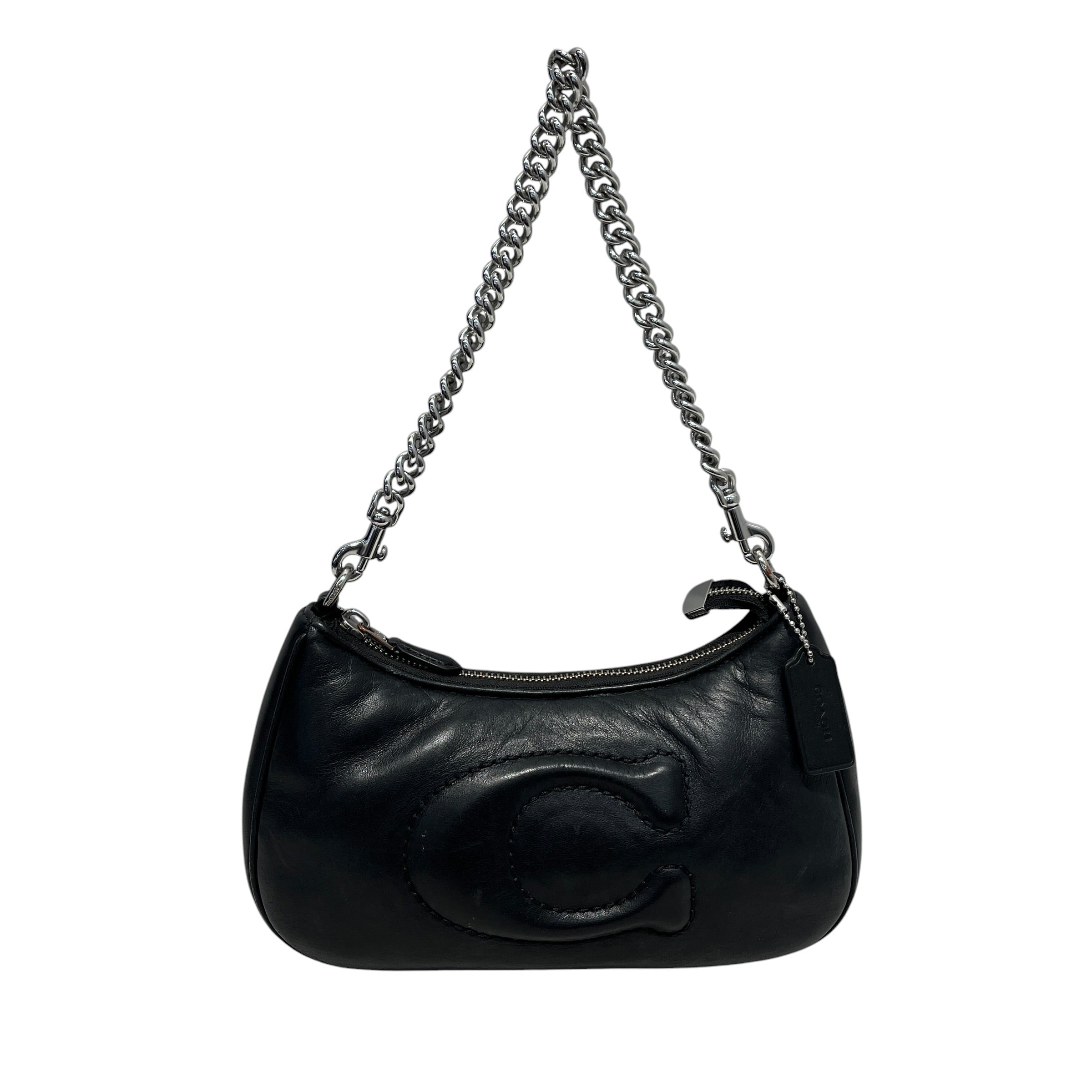COACH/Hand Bag/Leather/BLK/TERI SHOULDER/QUILTED C/SILVER view 1