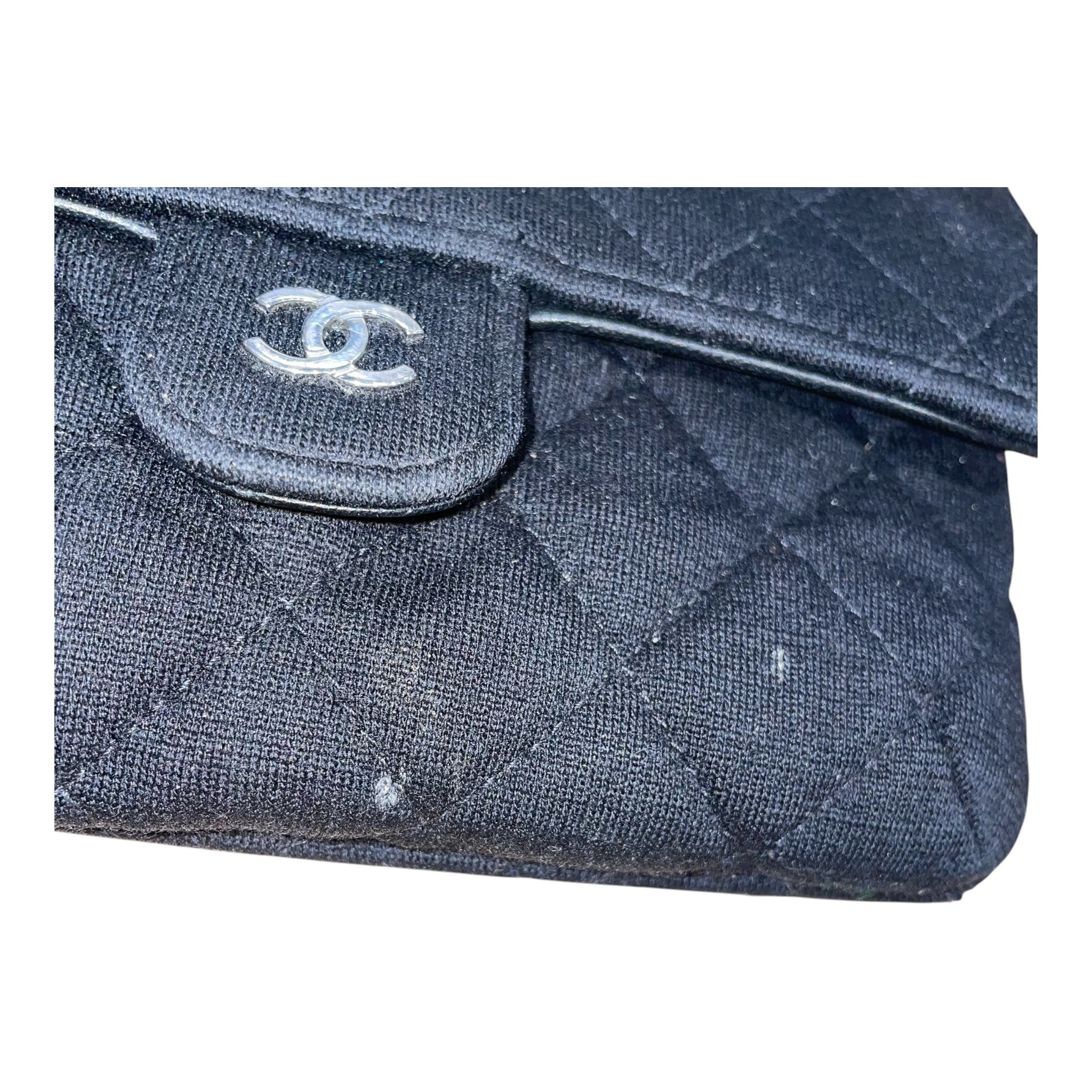 CHANEL/Cross Body Bag/Cotton/BLK/quilted cotton, 31752496 view 8