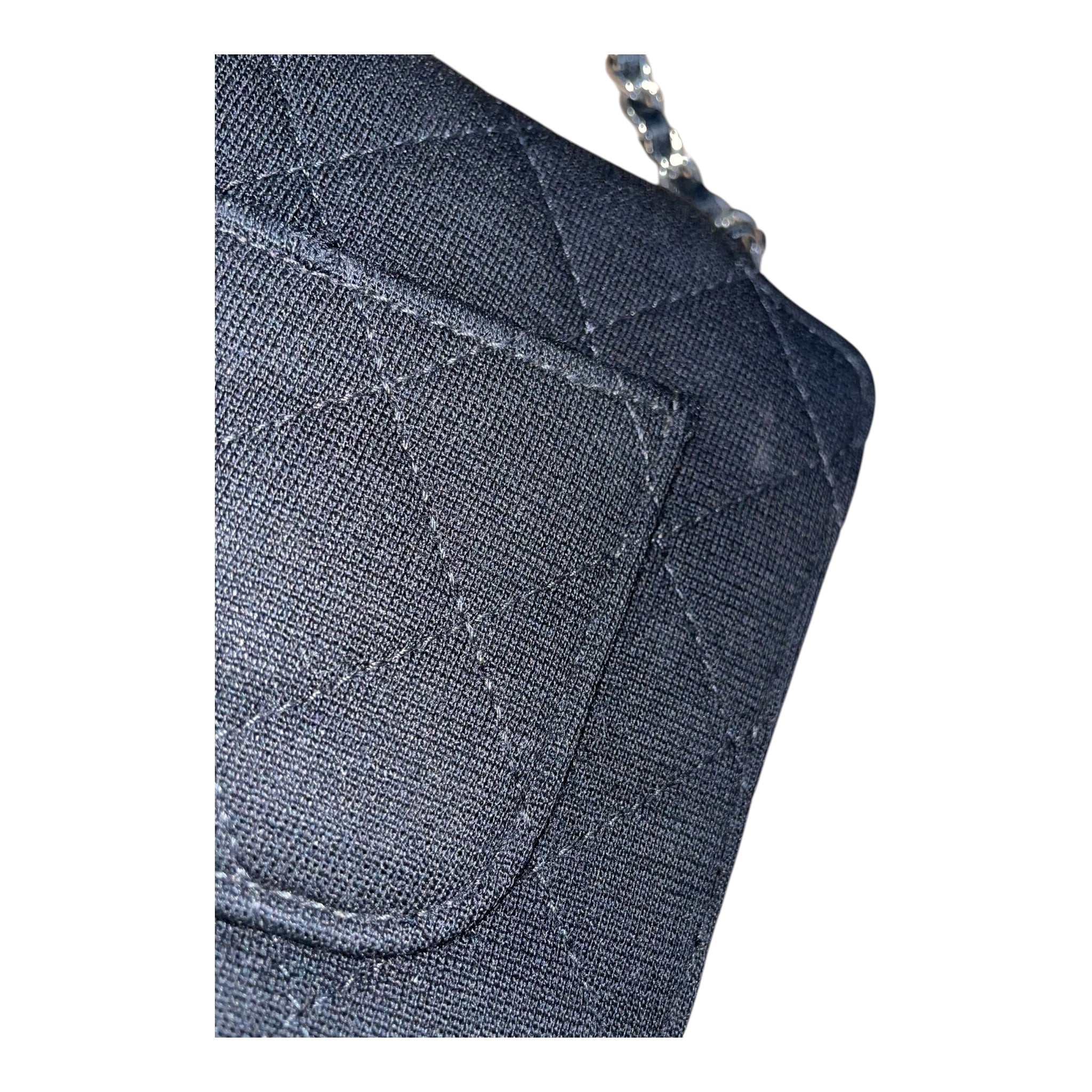 CHANEL/Cross Body Bag/Cotton/BLK/quilted cotton, 31752496 view 10