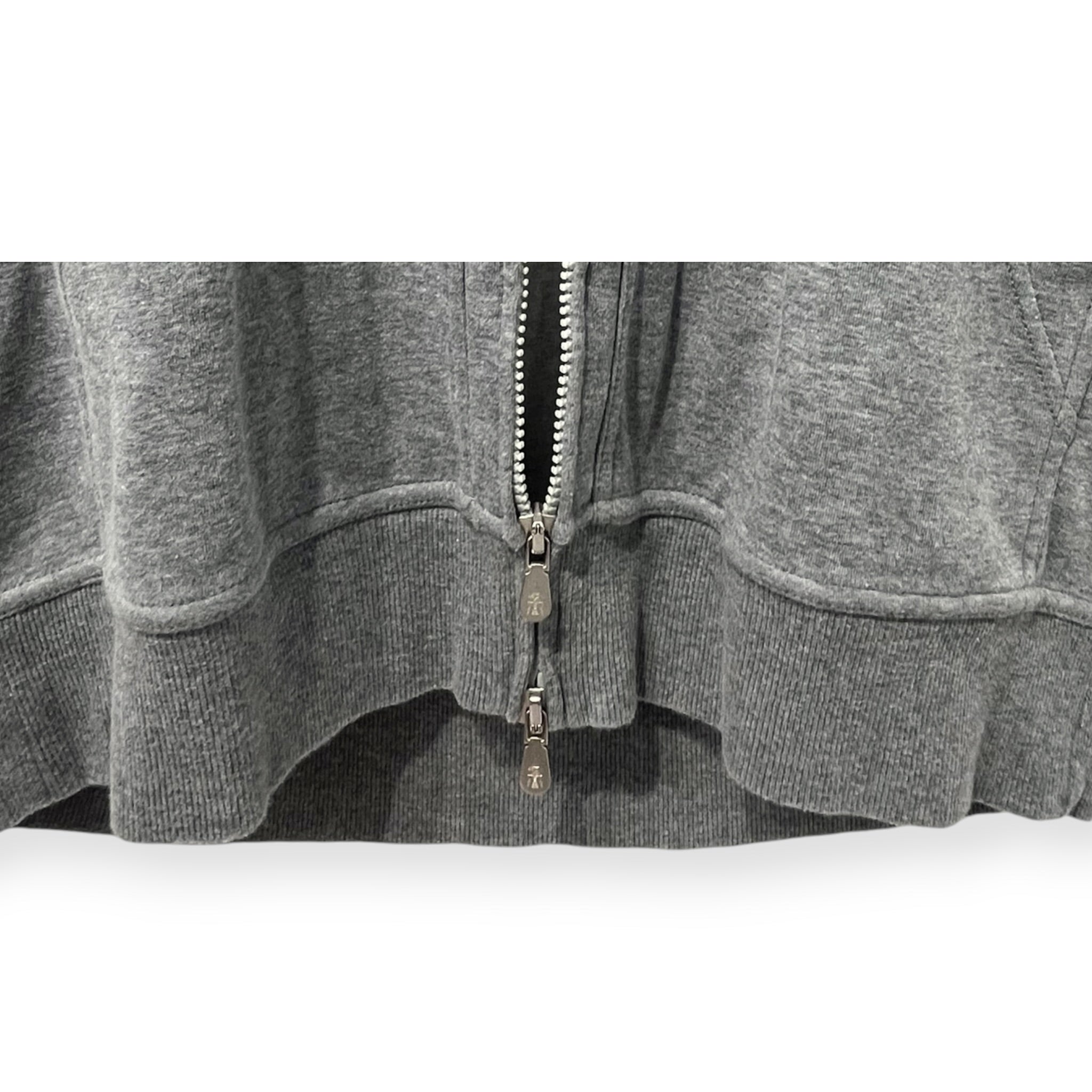 BRUNELLO CUCINELLI/Zip Up Hoodie/M/Cotton/GRY/HOODIE VEST DOUBLE ZIP view 4