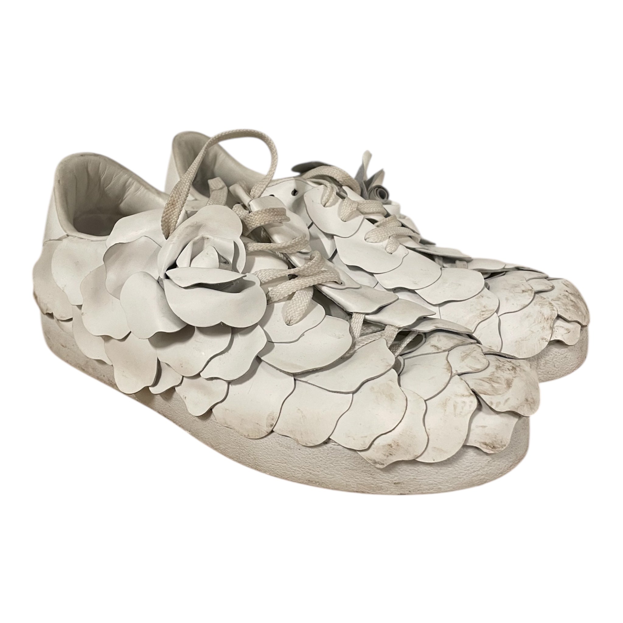 VALENTINO GARAVANI/Low-Sneakers/EU 41/Leather/WHT/FLOWER PETAL DESIGN view 1