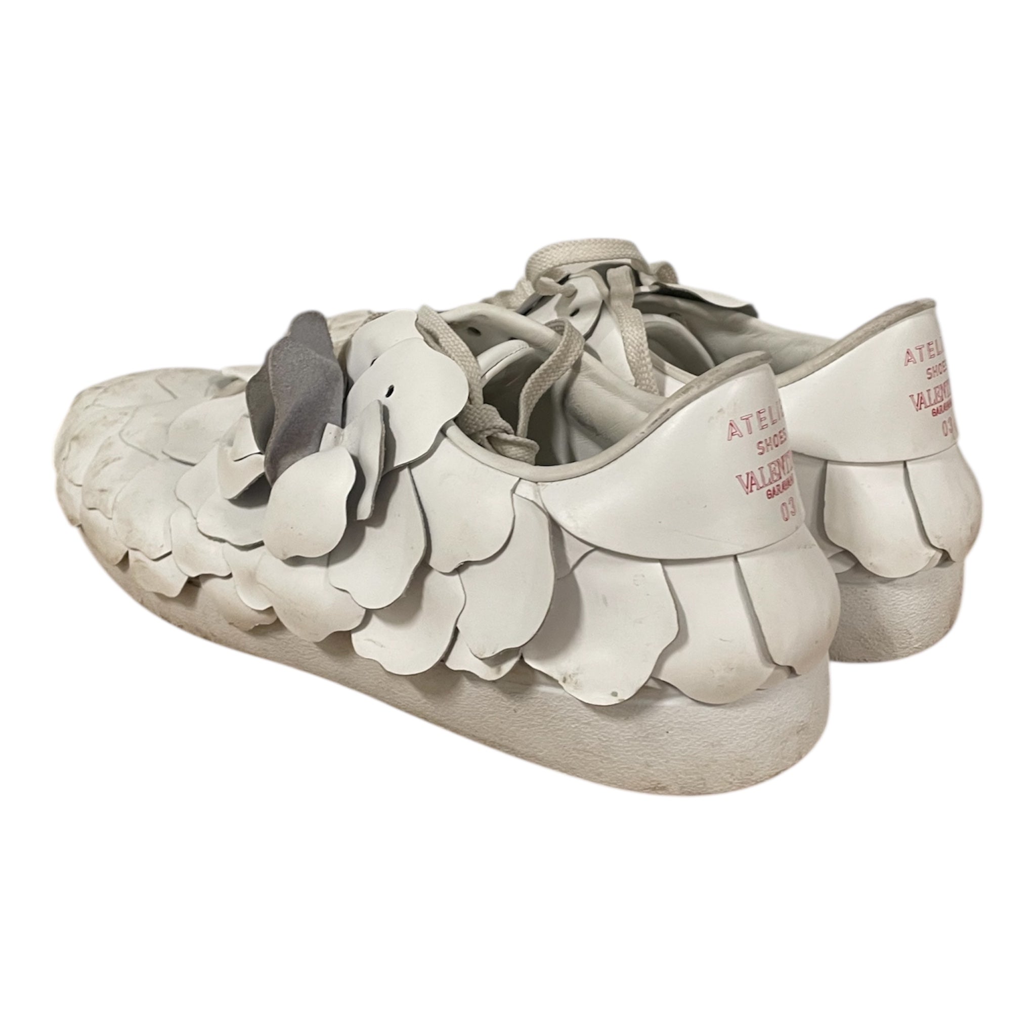 VALENTINO GARAVANI/Low-Sneakers/EU 41/Leather/WHT/FLOWER PETAL DESIGN view 2