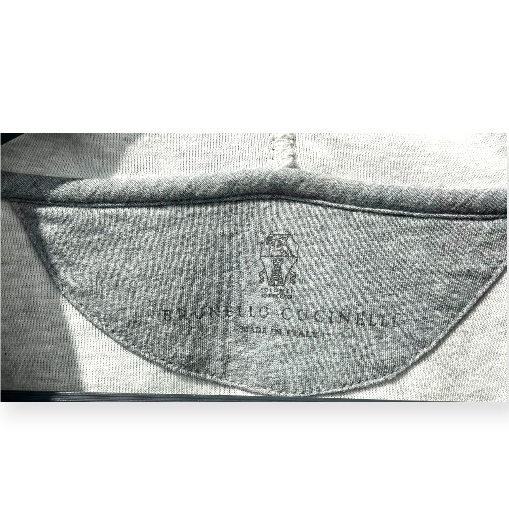 BRUNELLO CUCINELLI/Zip Up Hoodie/M/Cotton/GRY/HOODIE VEST DOUBLE ZIP view 6