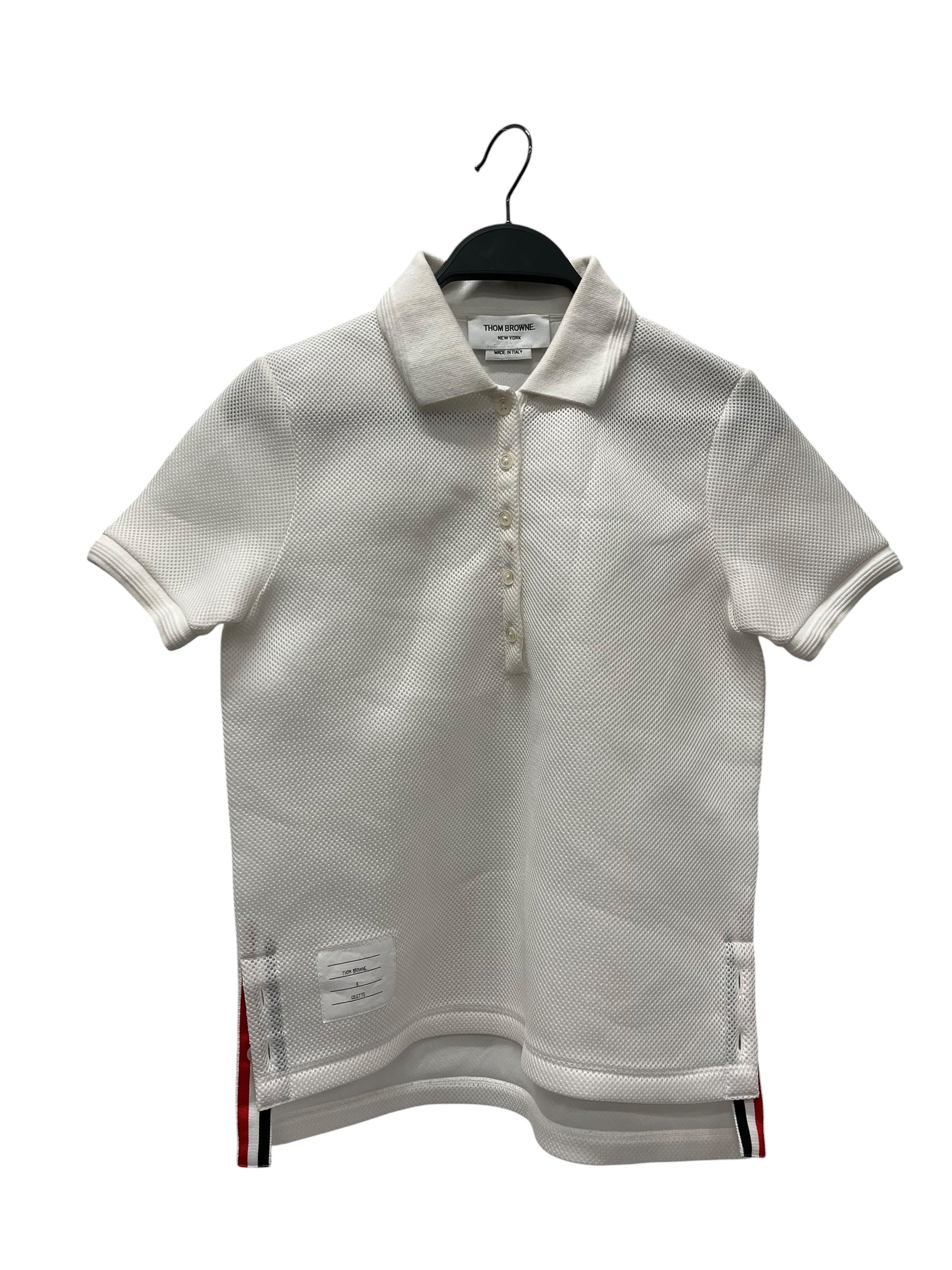 THOM BROWNE. NEW YORK/Polo Shirt/40/Polyester/WHT/SCUBA POLO view 1