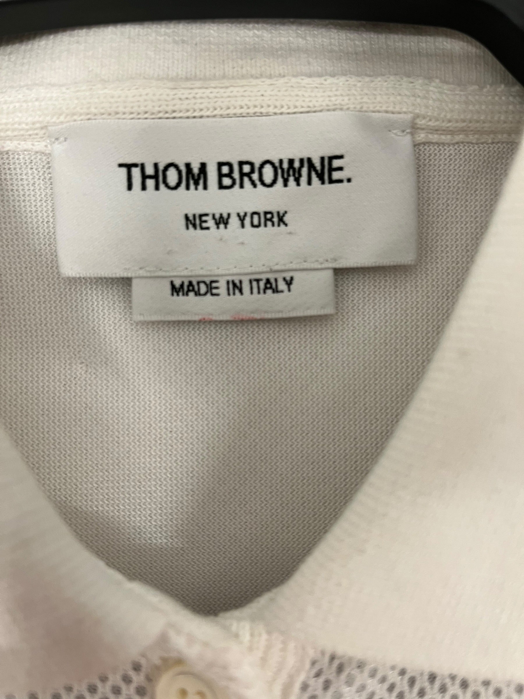 THOM BROWNE. NEW YORK/Polo Shirt/40/Polyester/WHT/SCUBA POLO view 3
