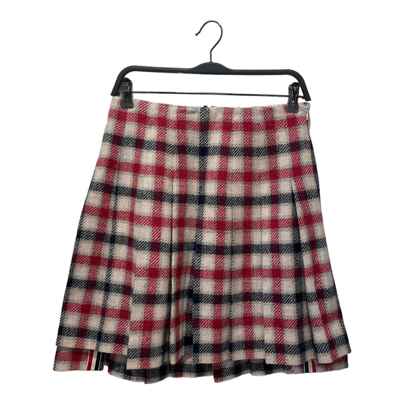 THOM BROWNE. NEW YORK/Skirt/L/Plaid/Wool/CRM/