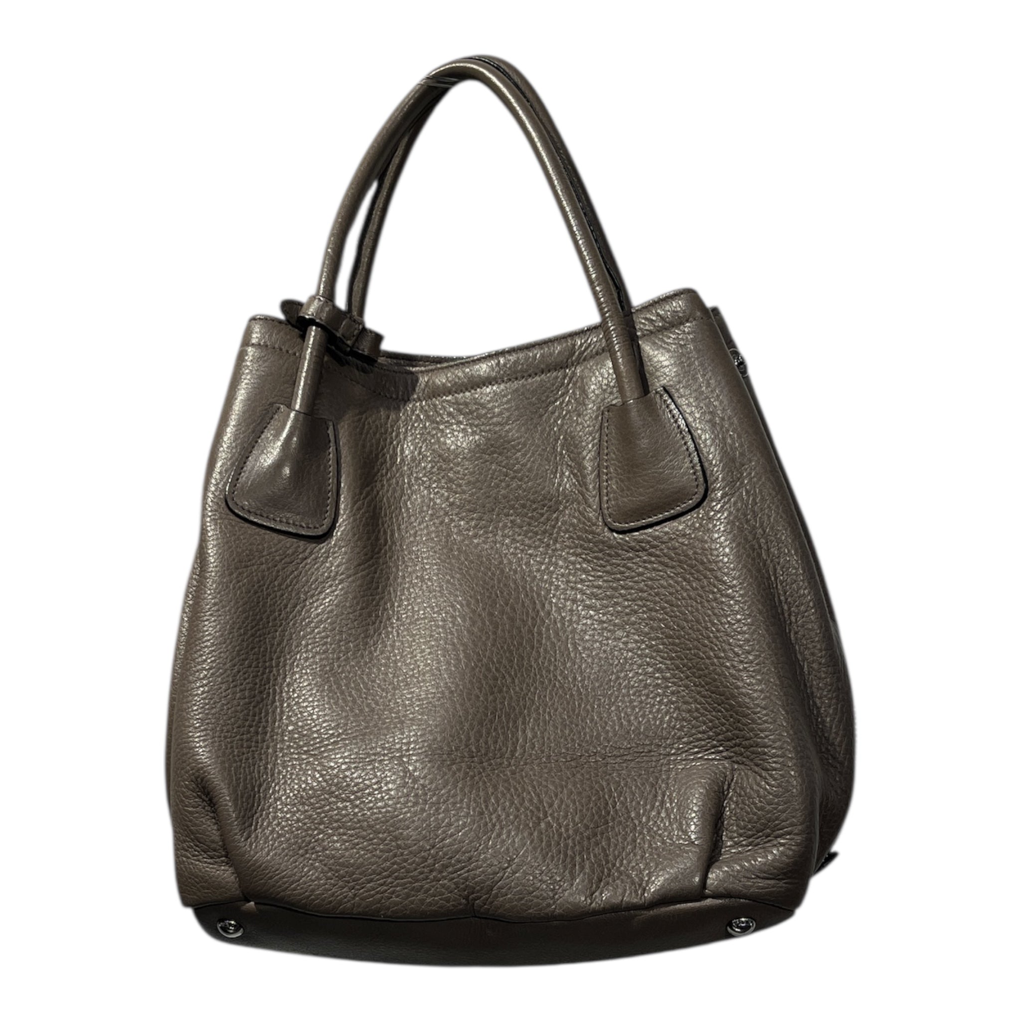 PRADA/Tote Bag/Leather/BRW/Vitelli Daino Side Zip Bag view 2