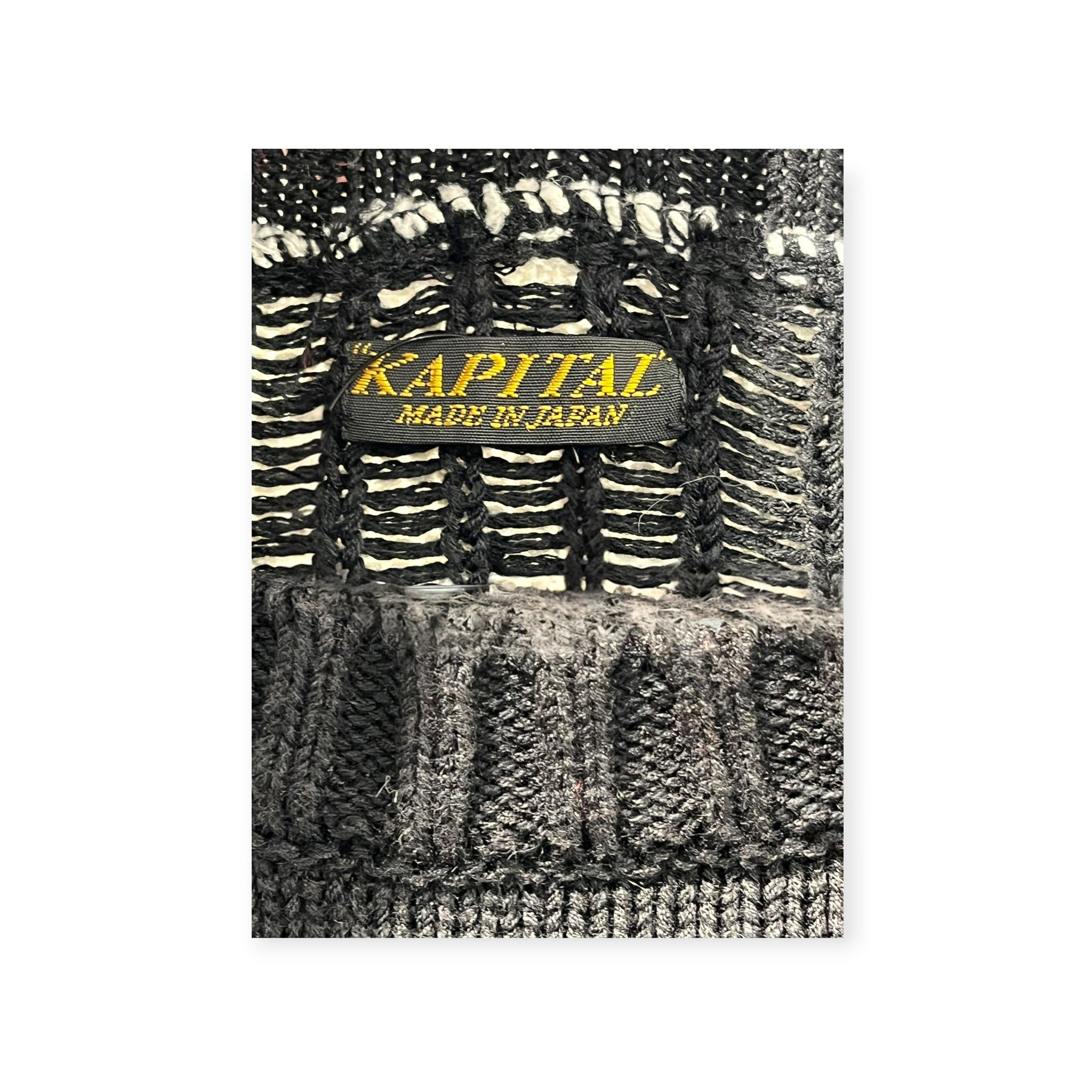 KAPITAL/Vest/5/Cotton/BLK/KAPITAL 5G SWEATER VEST view 3