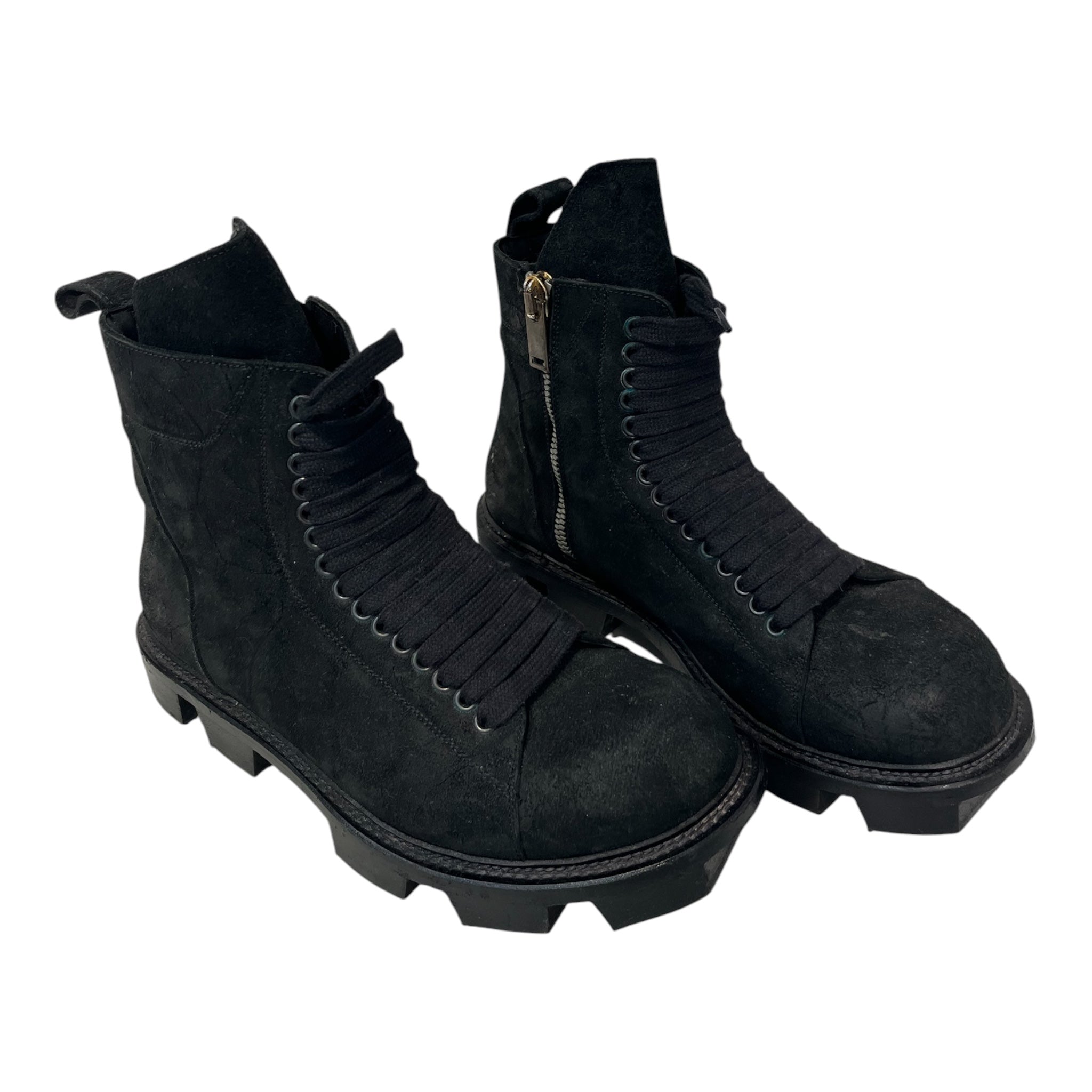 Rick Owens/Lace Up Boots/EU 42/Suede/BLK/PLINTH HIKER BOOTS view 2
