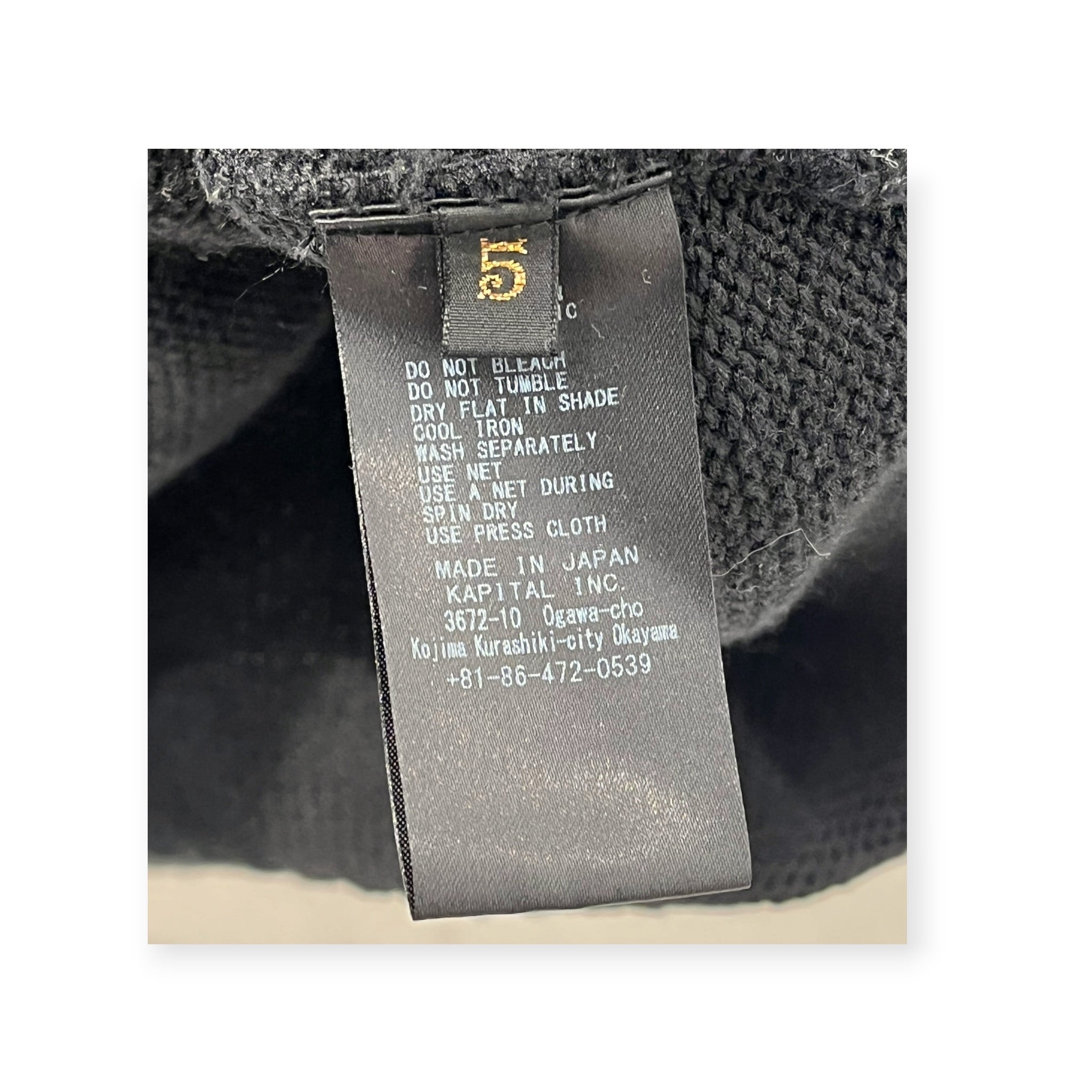 KAPITAL/Vest/5/Cotton/BLK/KAPITAL 5G SWEATER VEST view 4
