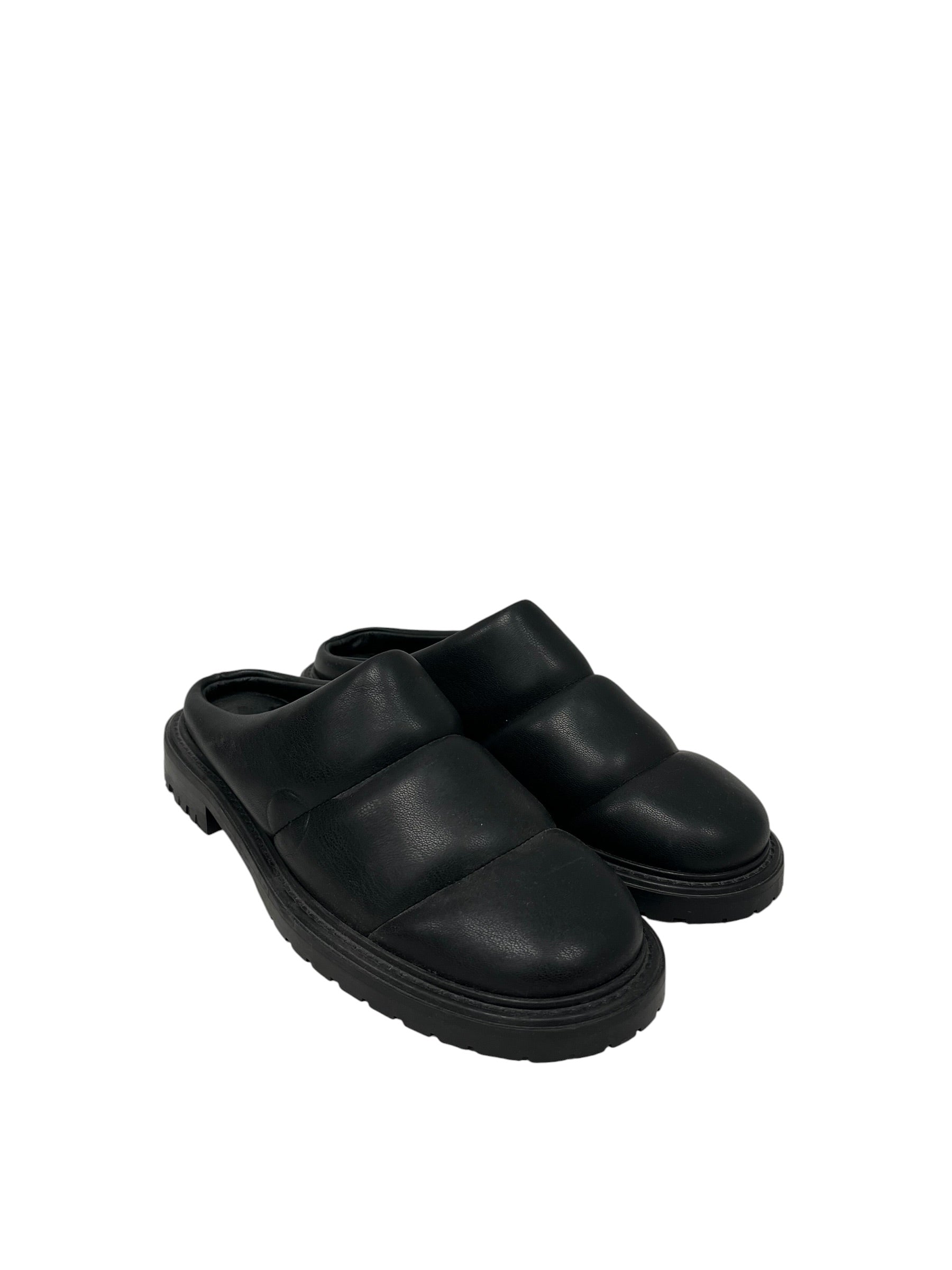 STAUD/Loafers/EU 37/Faux Leather/BLK/QUILTED VEGAN LEATHER MULE view 1