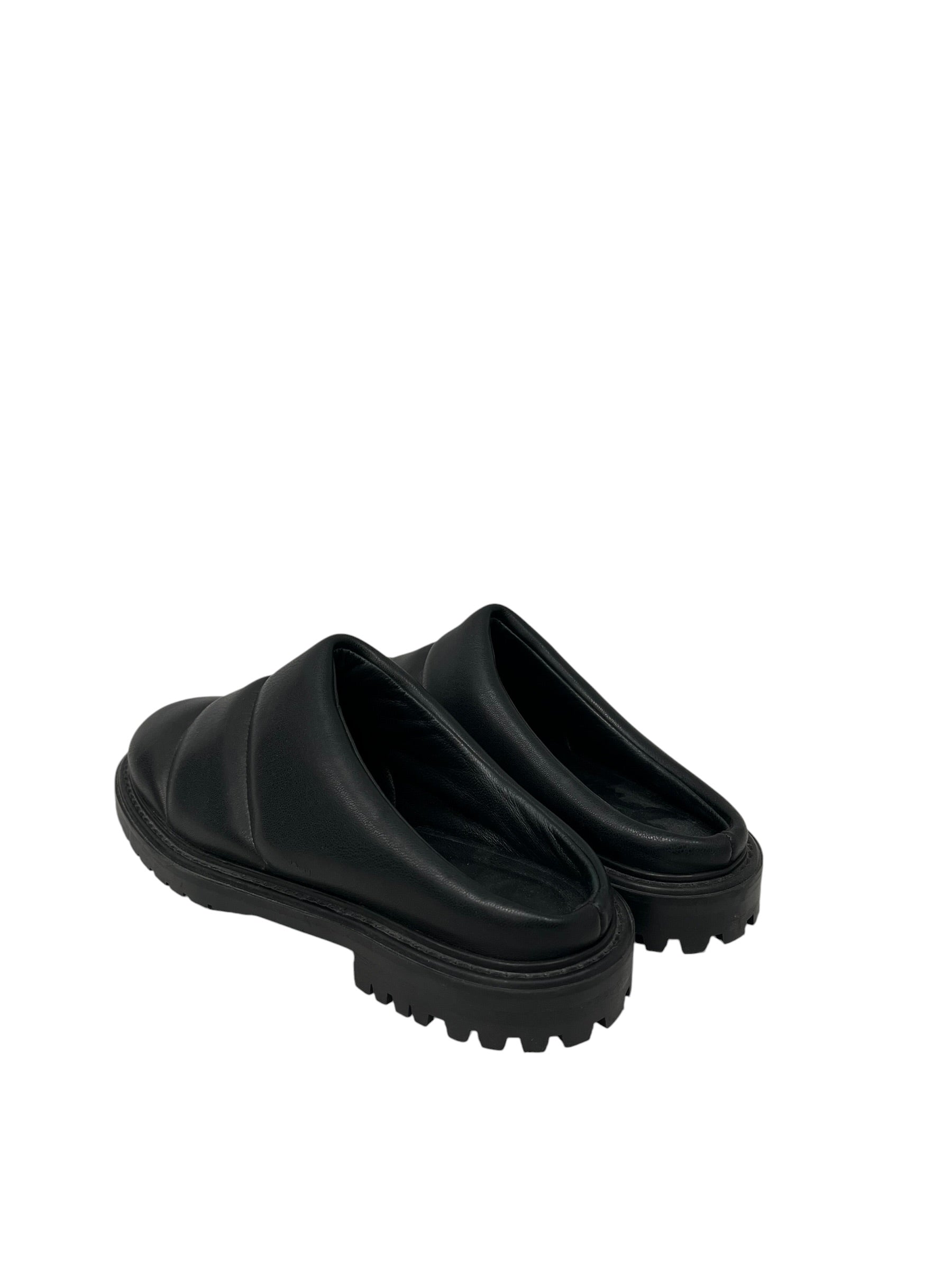 STAUD/Loafers/EU 37/Faux Leather/BLK/QUILTED VEGAN LEATHER MULE view 2