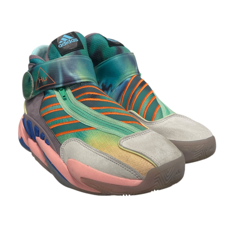 adidas/IRAK/Low-Sneakers/US 9.5/Polyester/GRY/ORANGE LACES