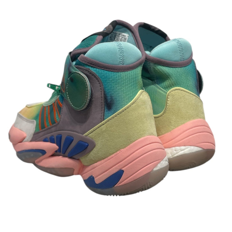 adidas/IRAK/Low-Sneakers/US 9.5/Polyester/GRY/ORANGE LACES