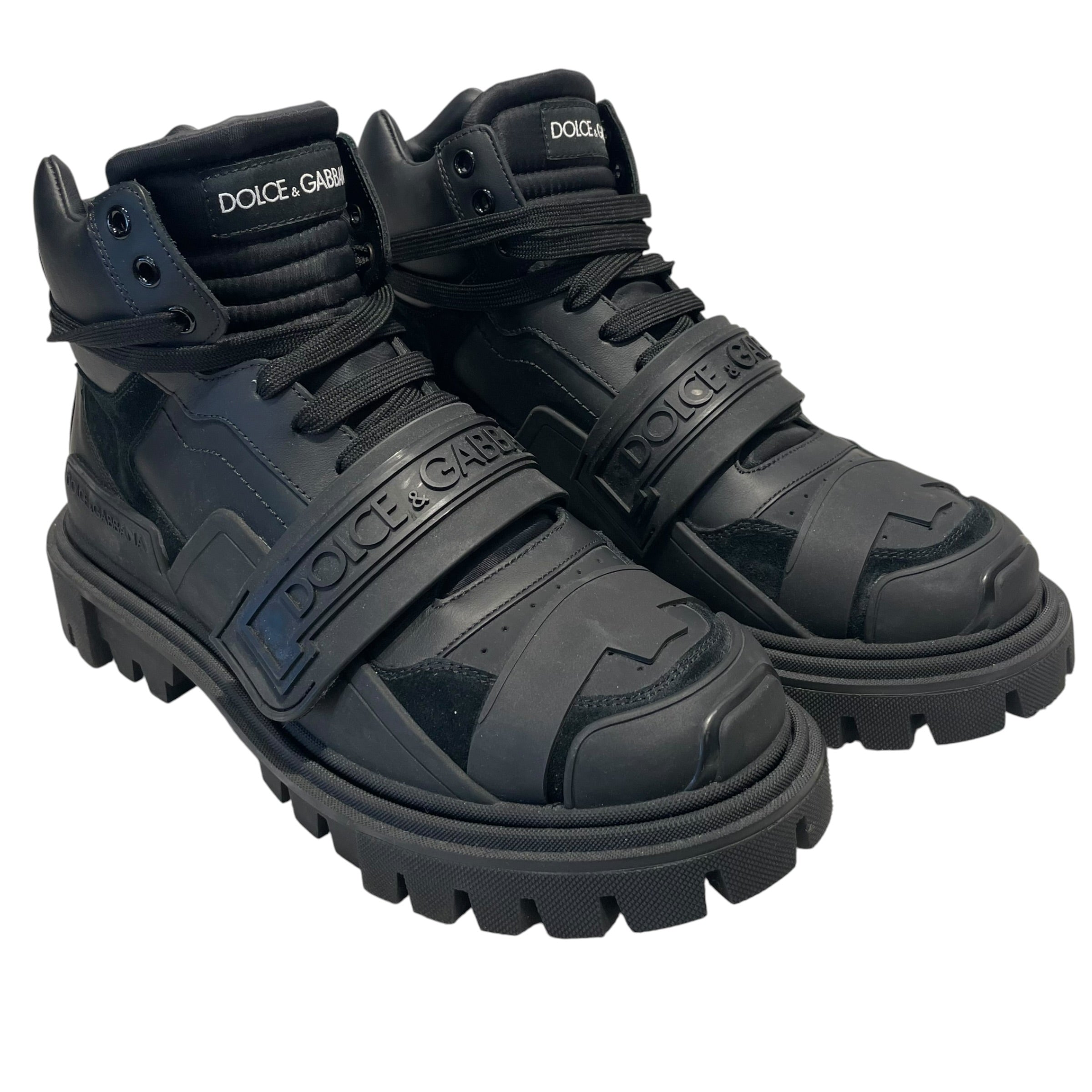DOLCE&GABBANA/Boots/US 8/Leather/BLK/Trekking Boots view 1