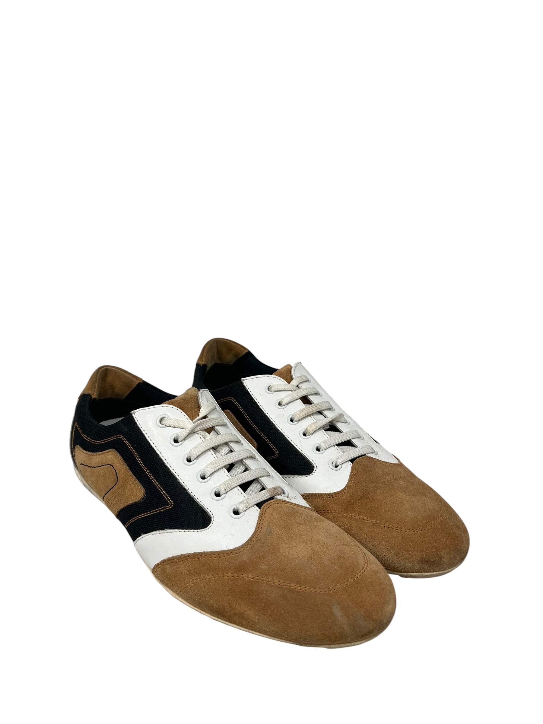 Salvatore Ferragamo/Low-Sneakers/US 10/Suede/BEG/U-Tip/CANVAS SUEDE LOW TOP SNEAKER view 1