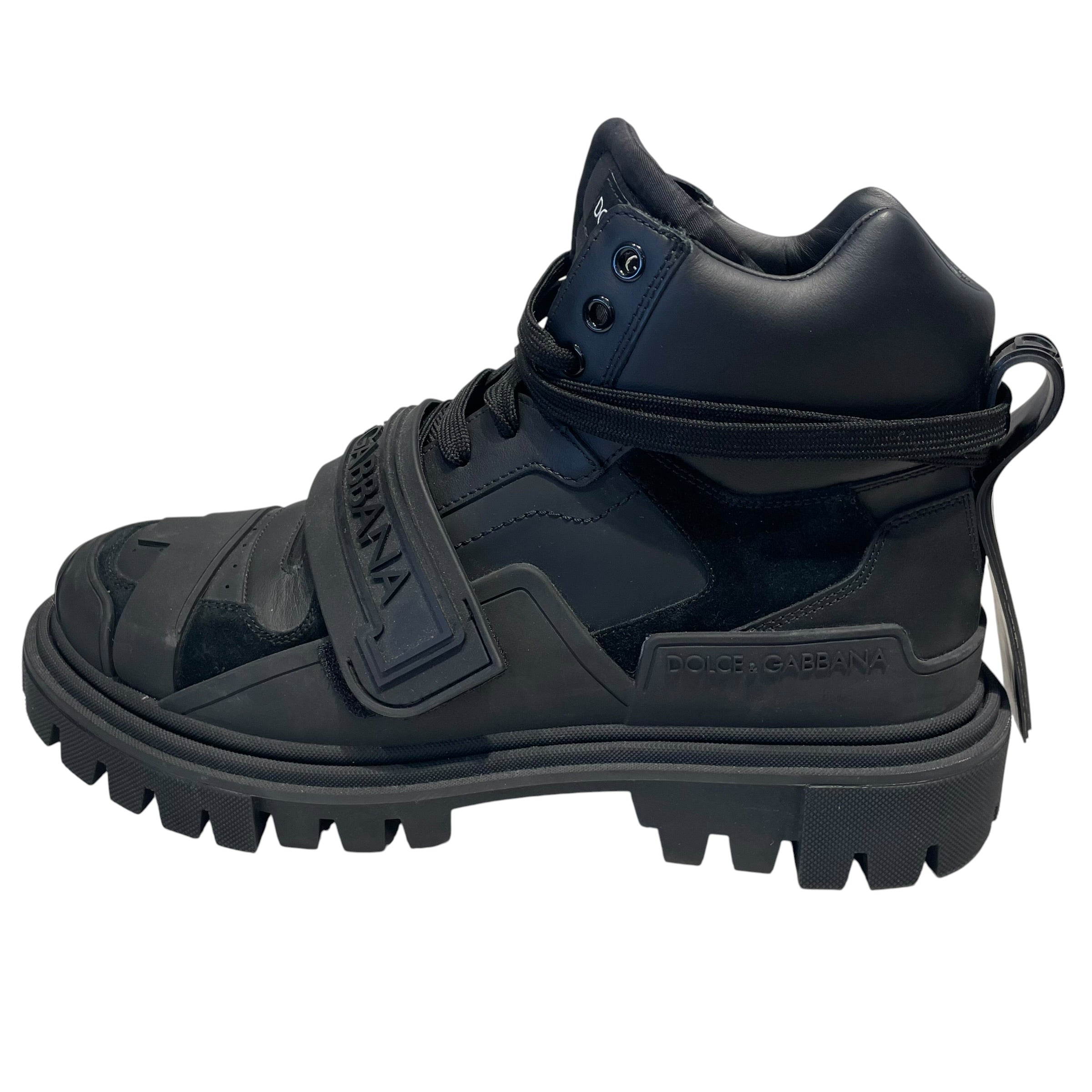 DOLCE&GABBANA/Boots/US 8/Leather/BLK/Trekking Boots view 4