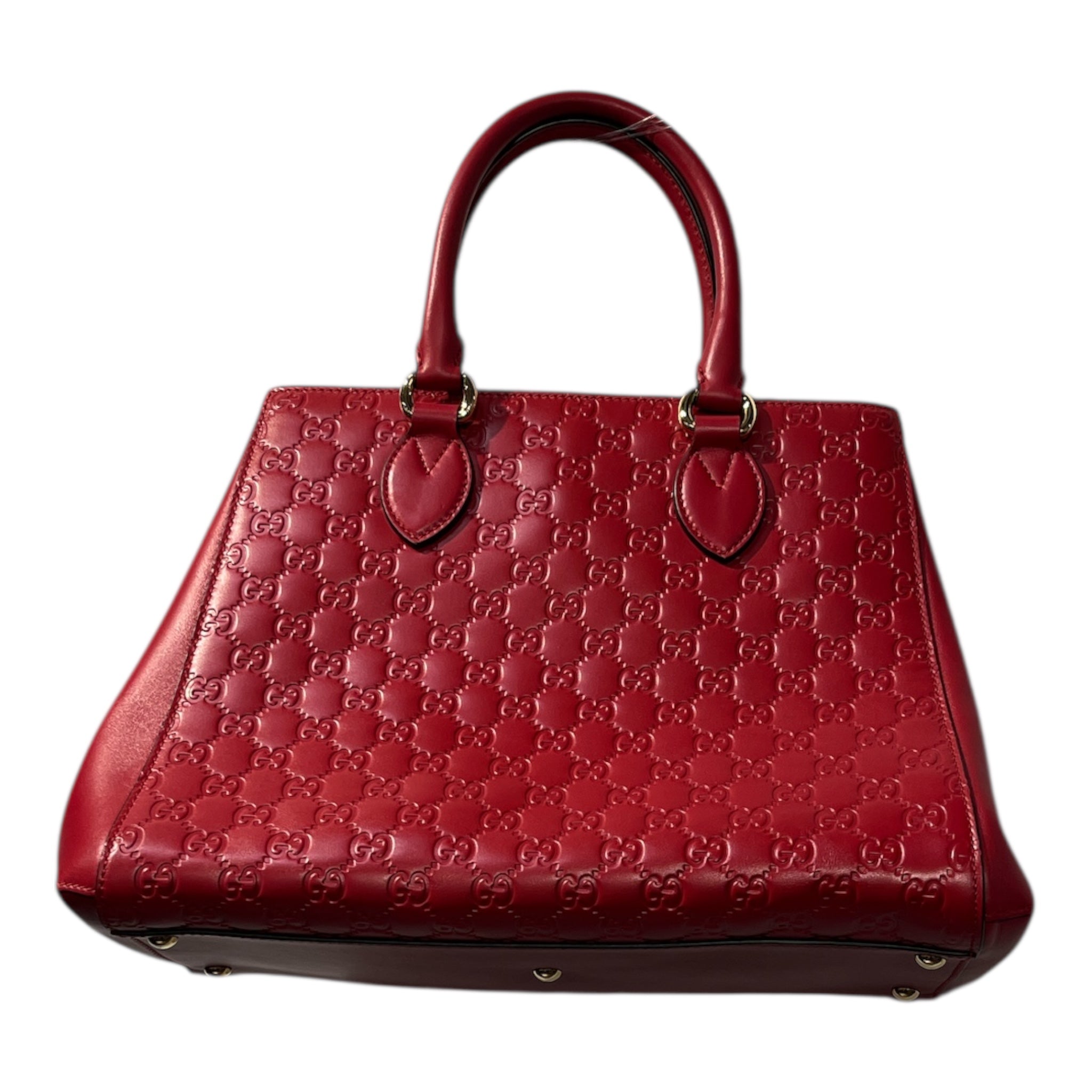 GUCCI/Cross Body Bag/Leather/RED/GUCCISSIMA TOP HANDLE BAG view 2
